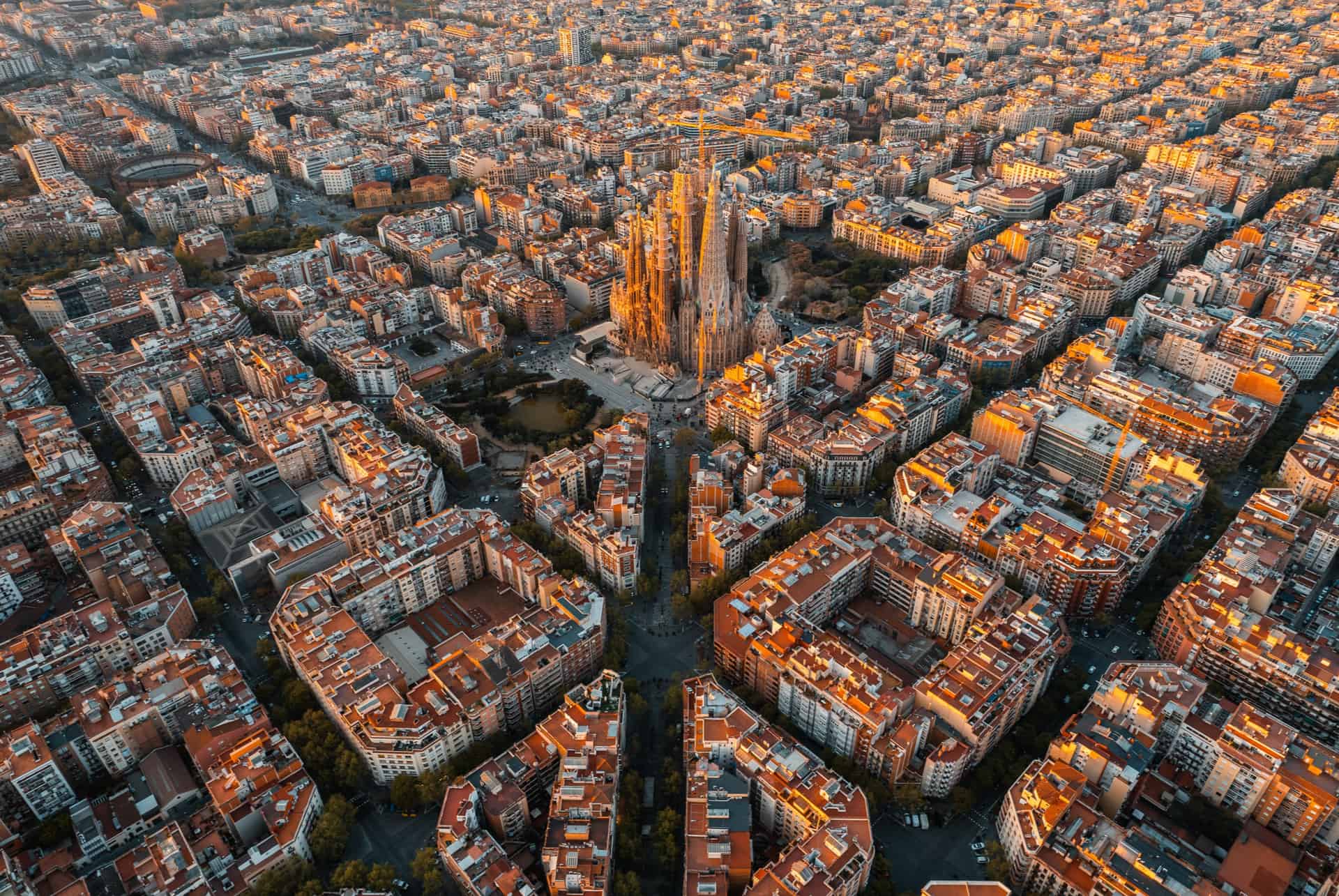 vue aerienne sagrada familia vue aerienne sagrada familia