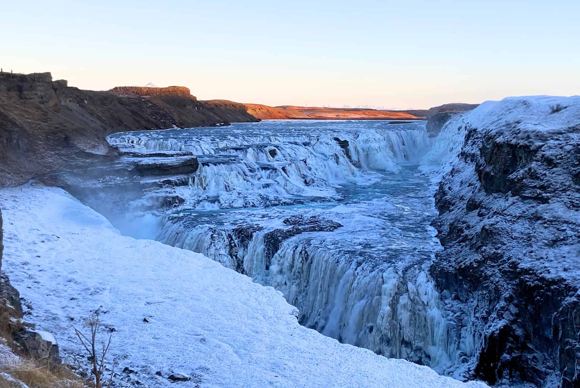 gullfoss en hiver gullfoss en hiver