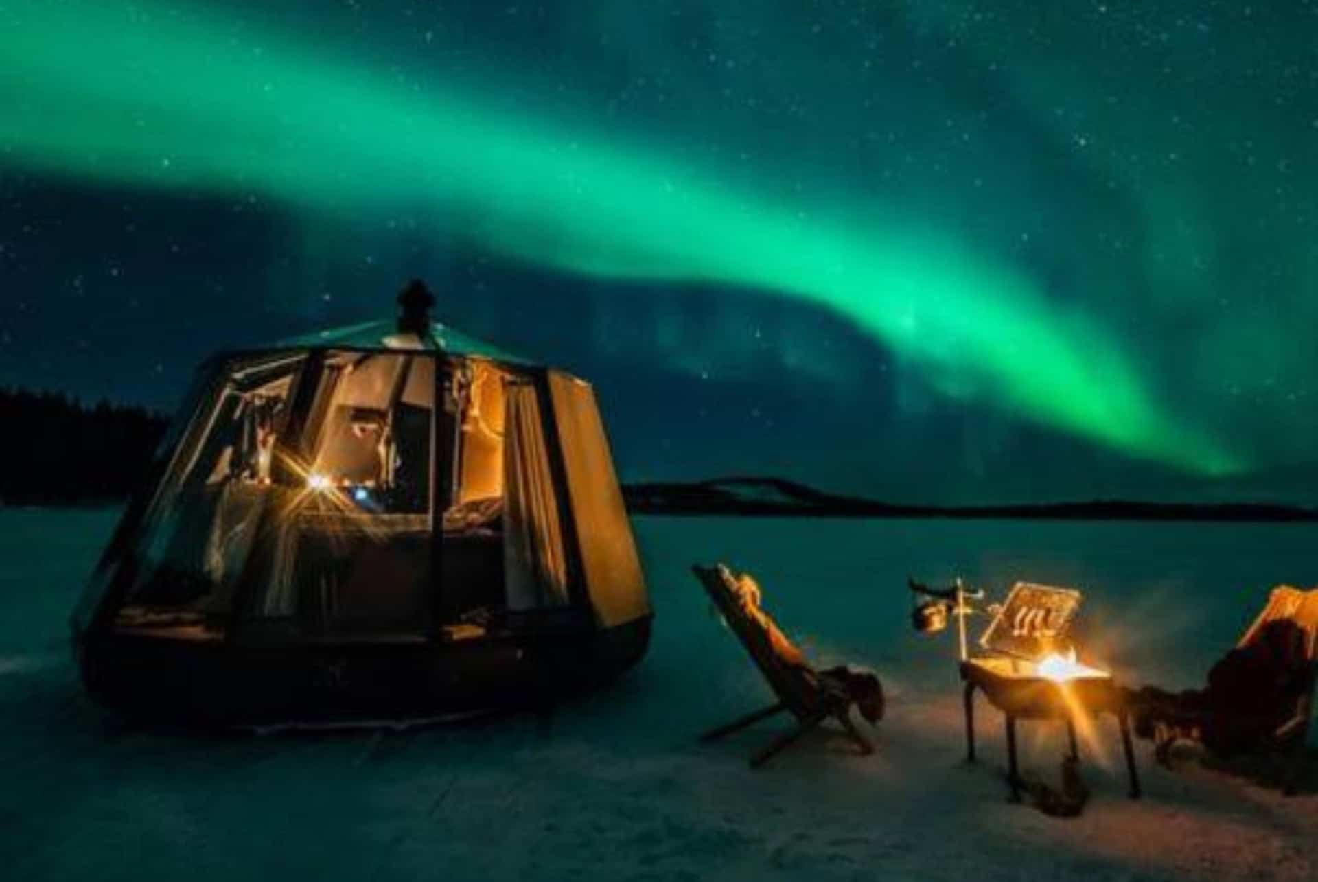 aurora river camp glass dormir kiruna aurora river camp glass dormir kiruna