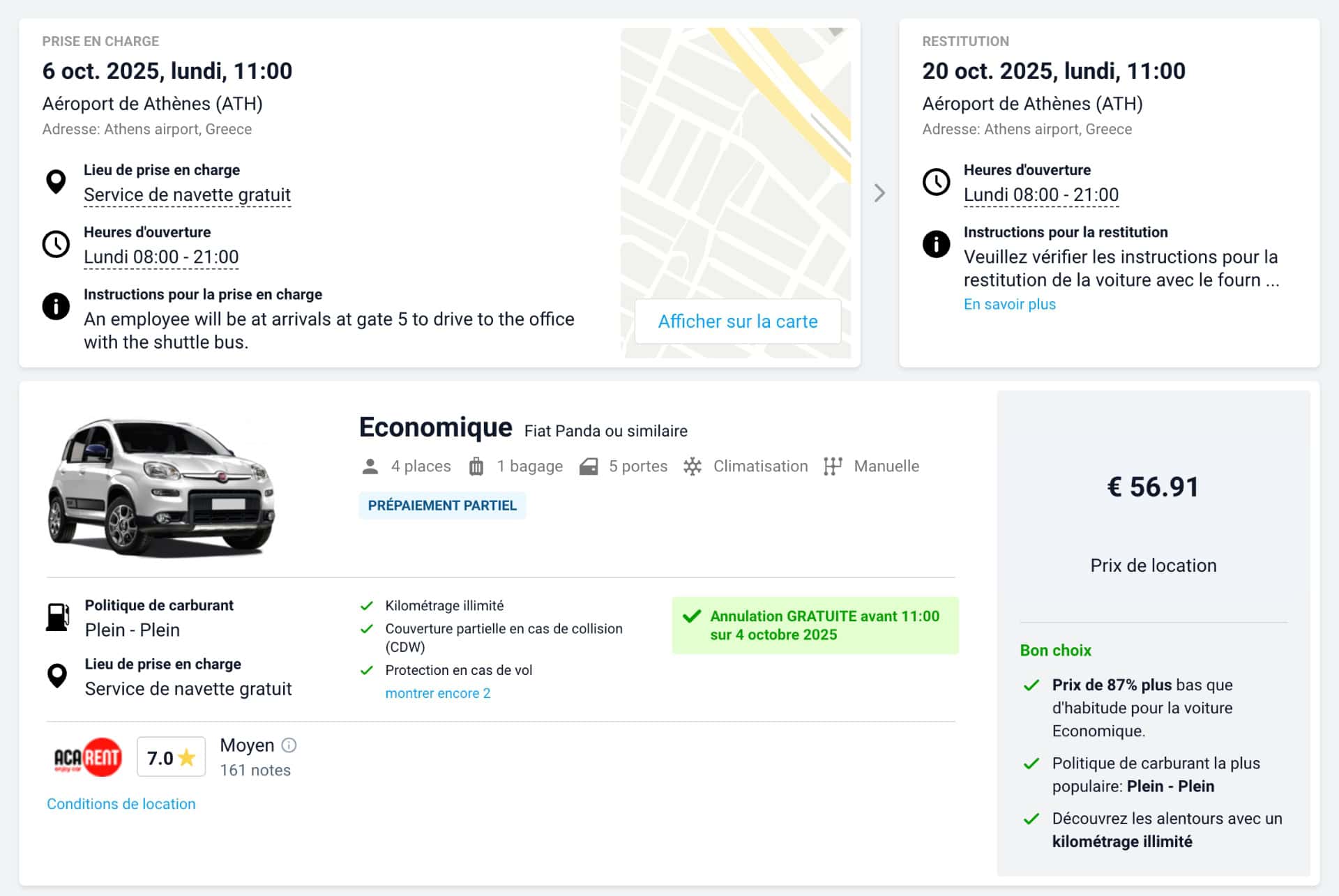 exemple location voiture athenes discovercars
