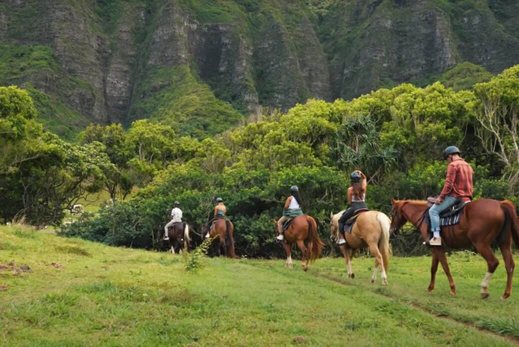 Randonnée à cheval au parc Kualoa