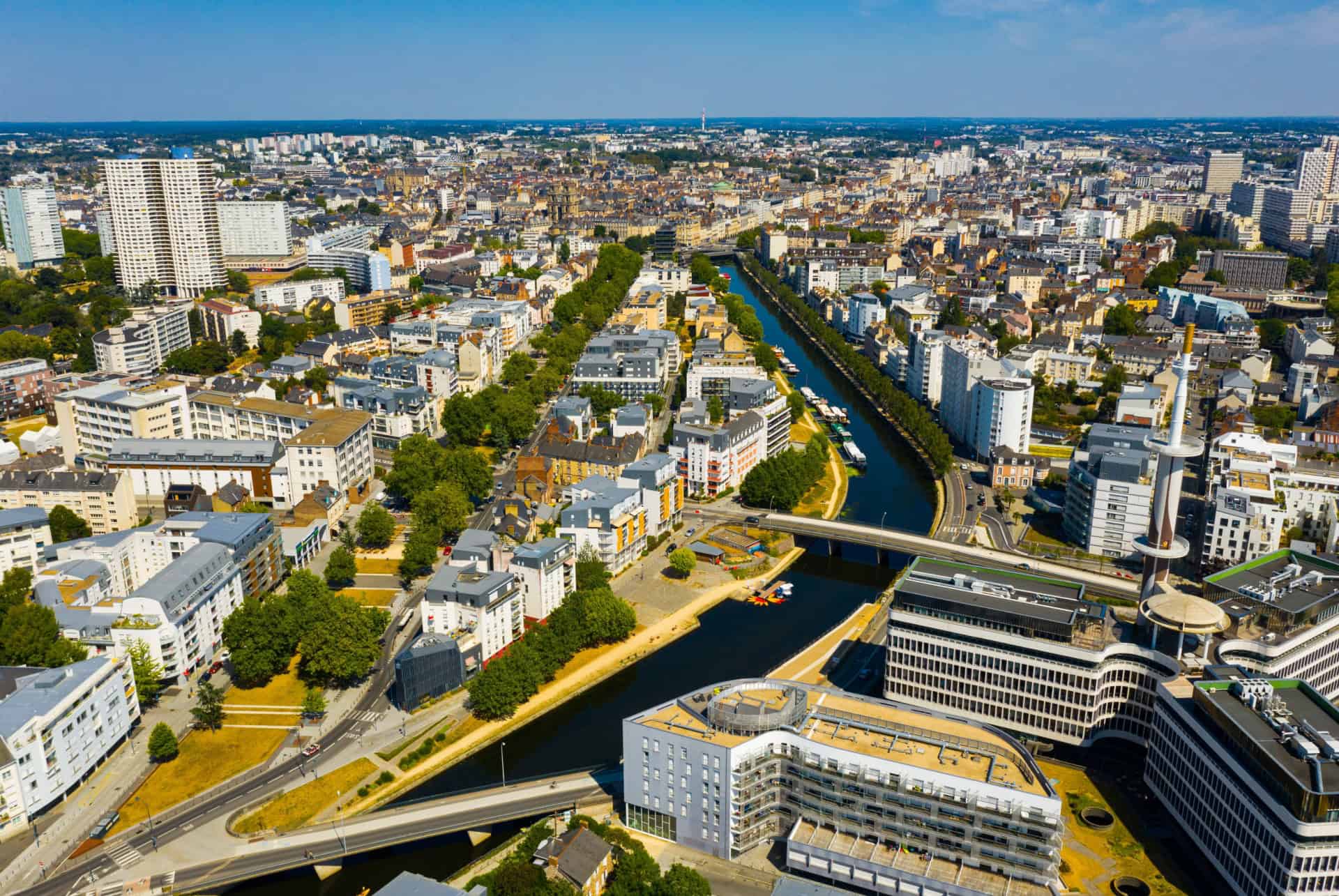 vue aerienne de rennes