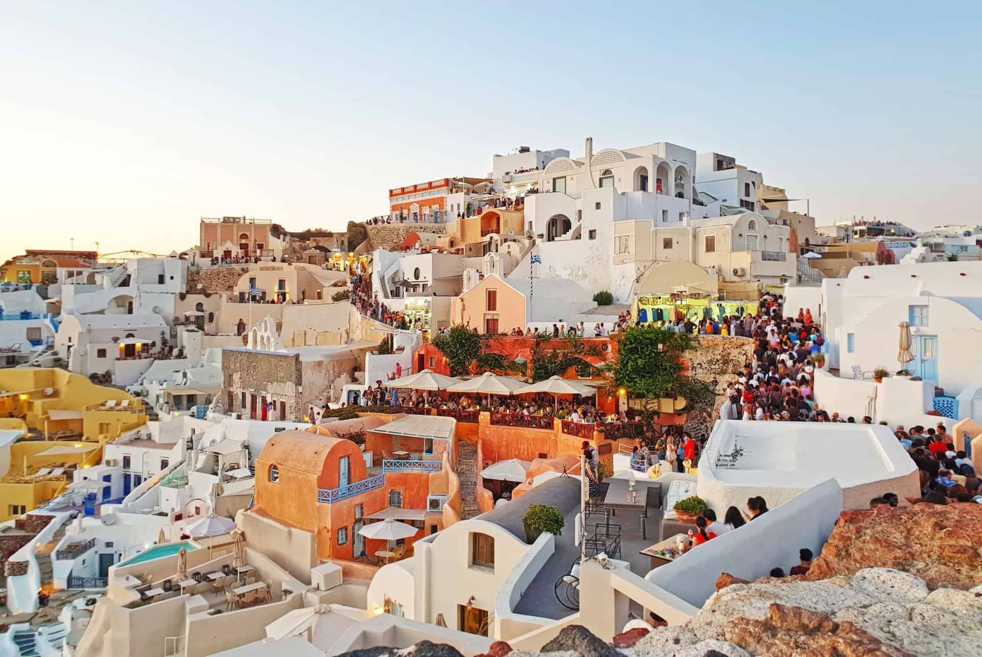 affluence touristique santorin