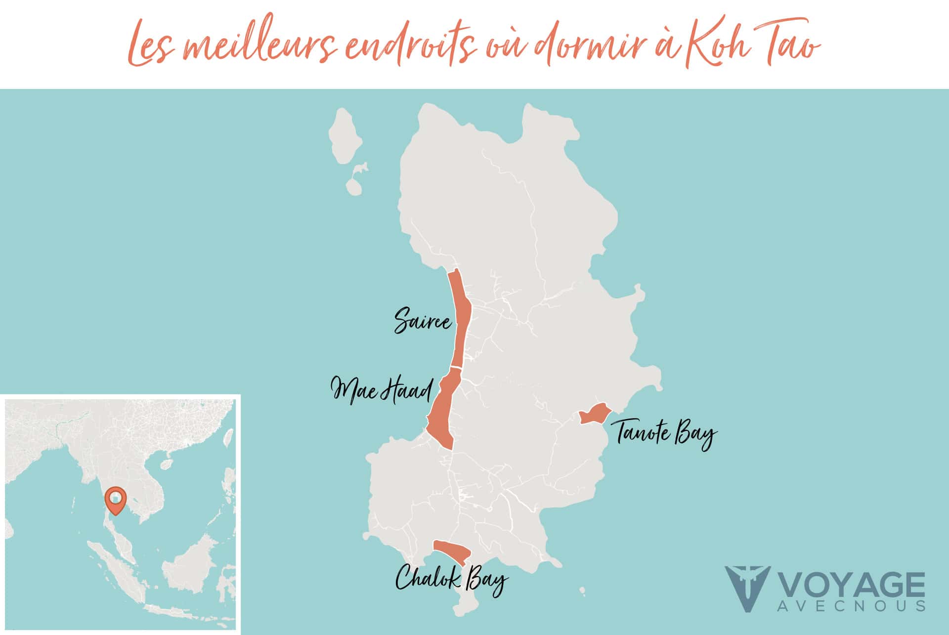 map ou dormir a koh tao map ou dormir a koh tao