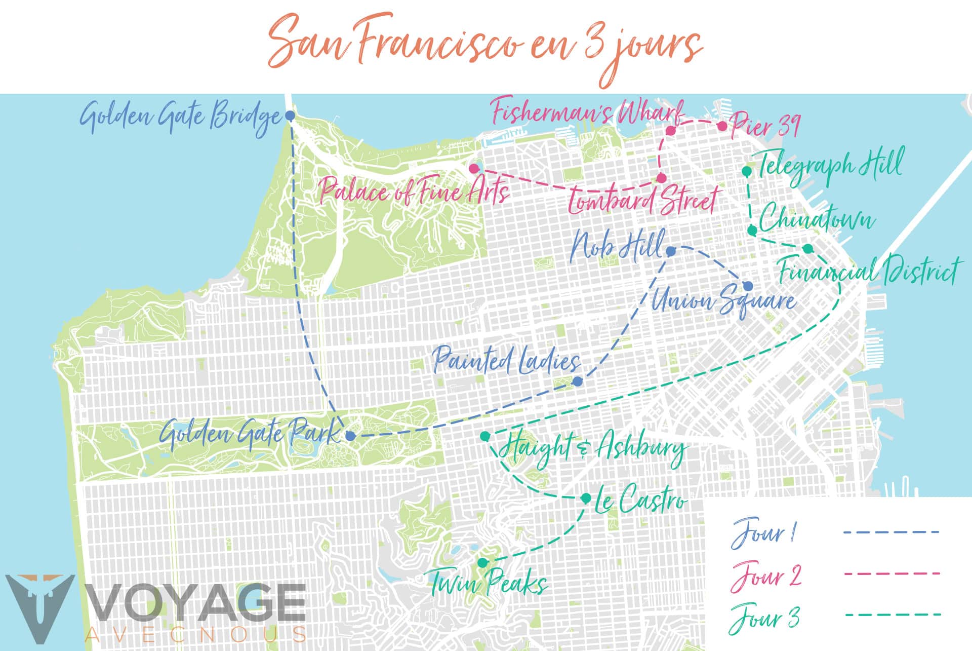 map san francisco 3 jours map san francisco 3 jours