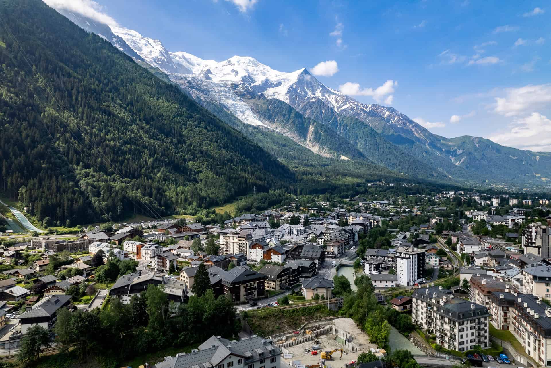 vue aerienne chamonix