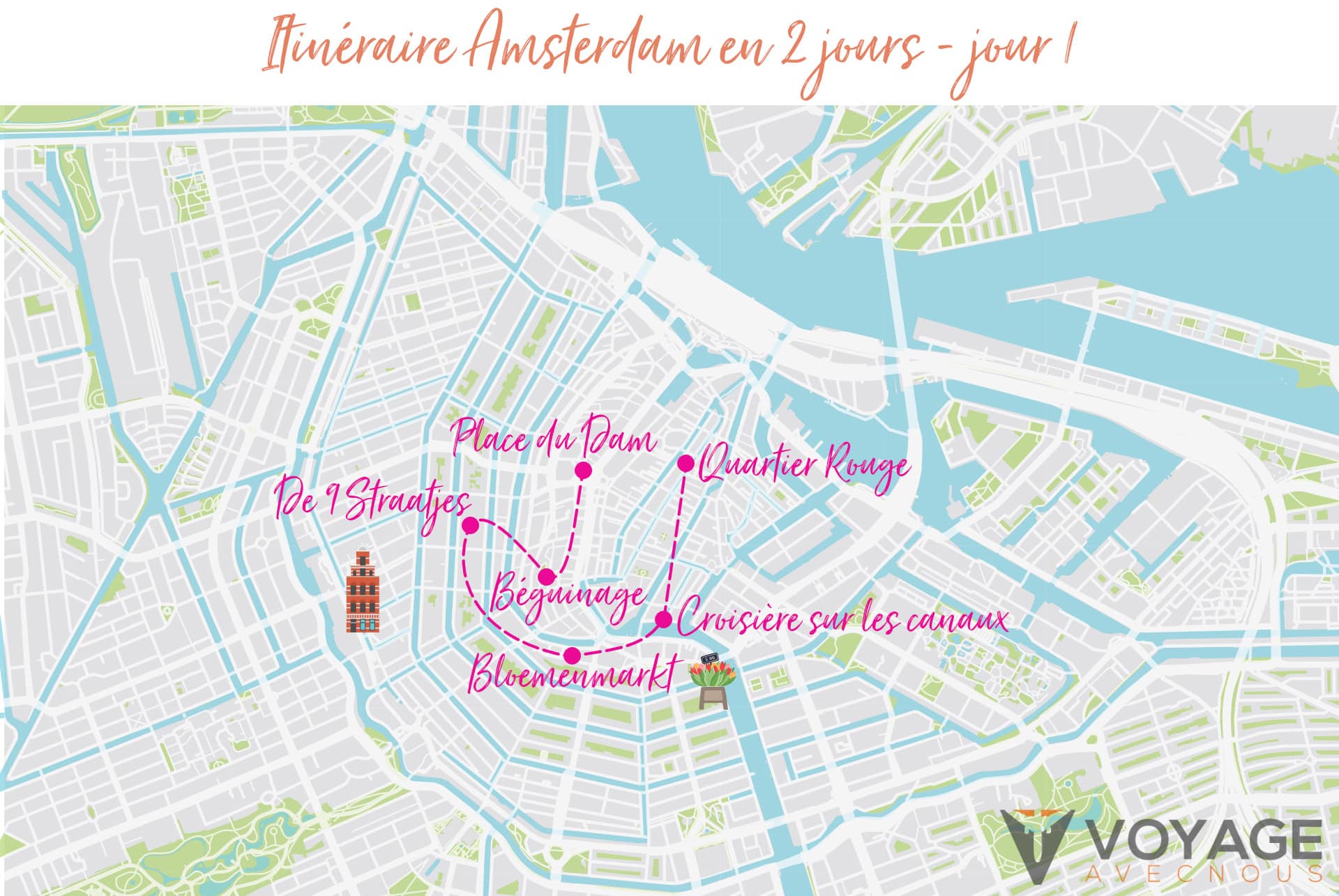 amsterdam 2 jours map