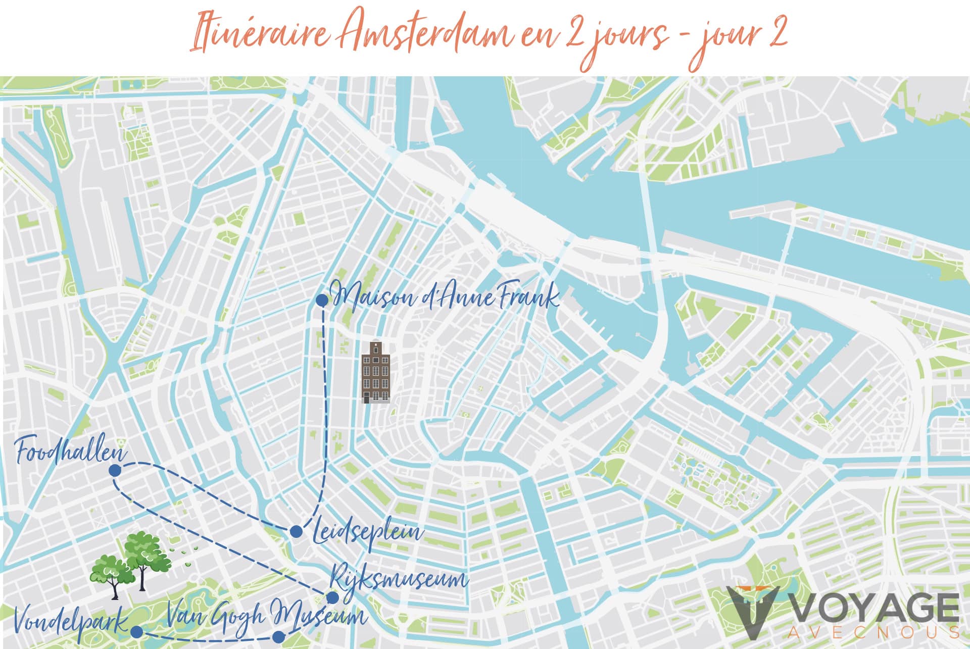amsterdam 2 jours map