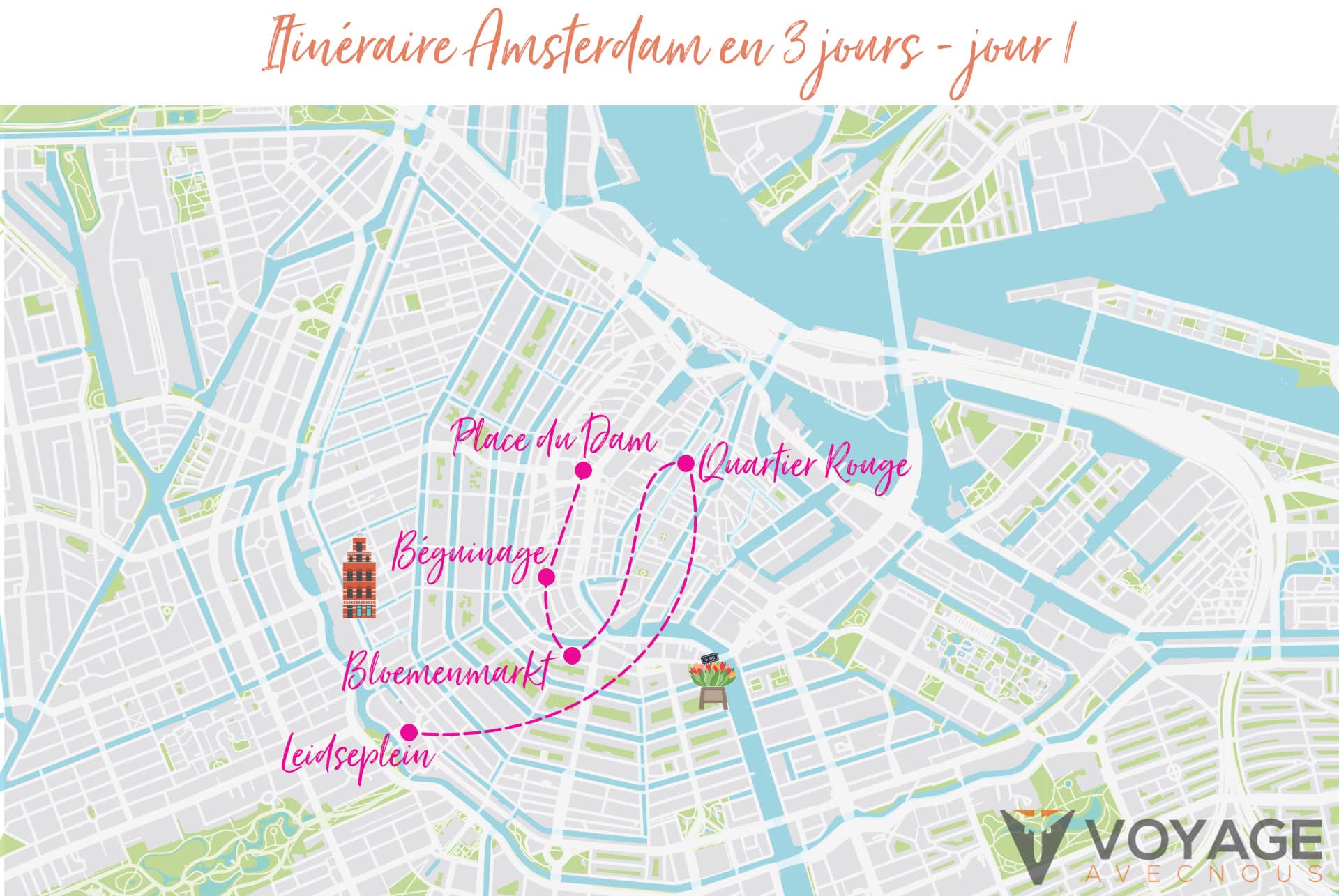 amsterdam 4 jours map jour 1 amsterdam 4 jours map jour 1