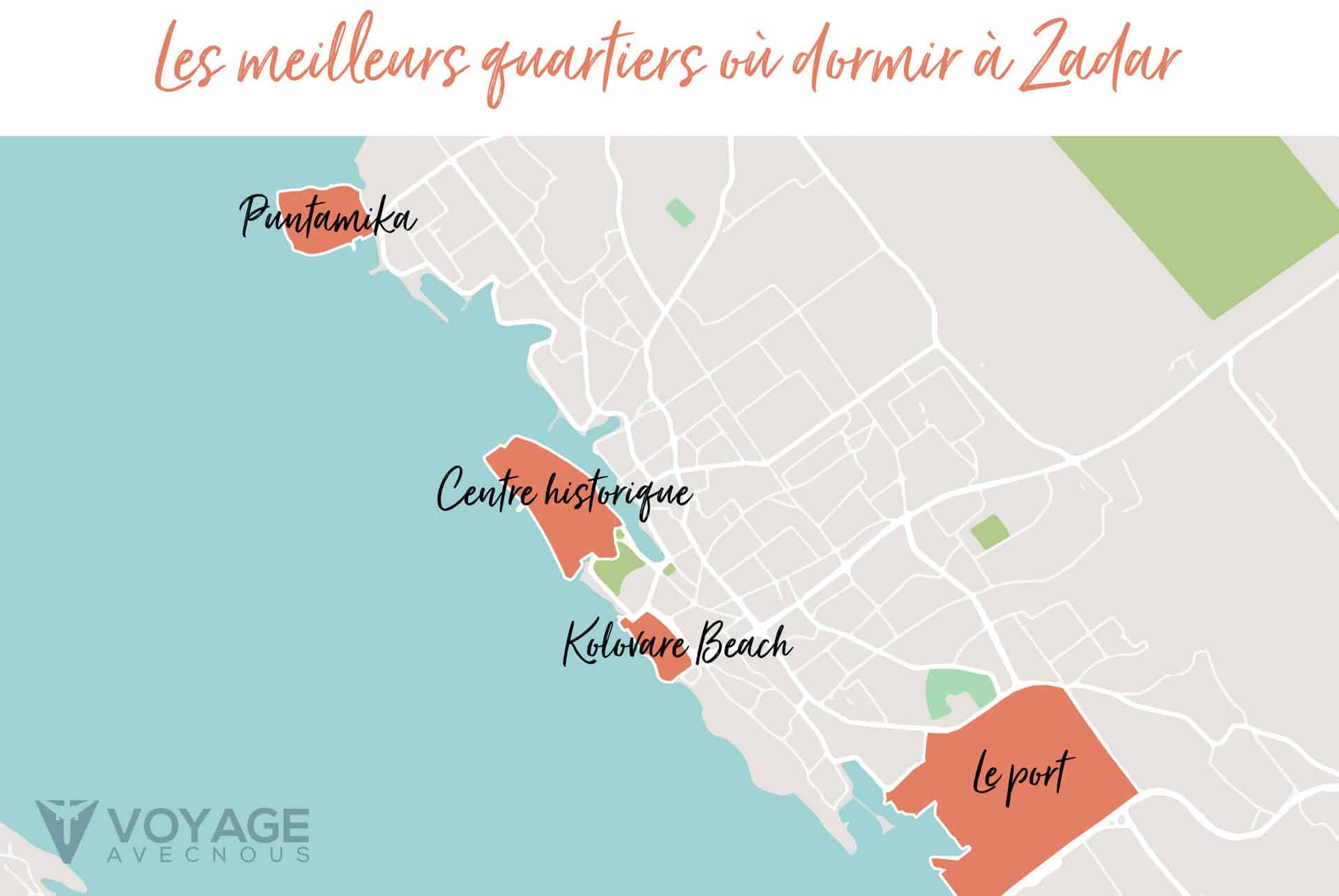 map ou dormir zadar