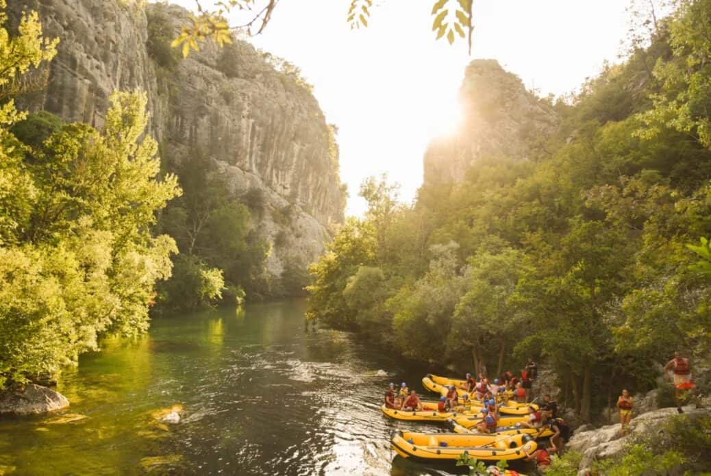 Rafting et saut de falaises sur la rivière Cetina