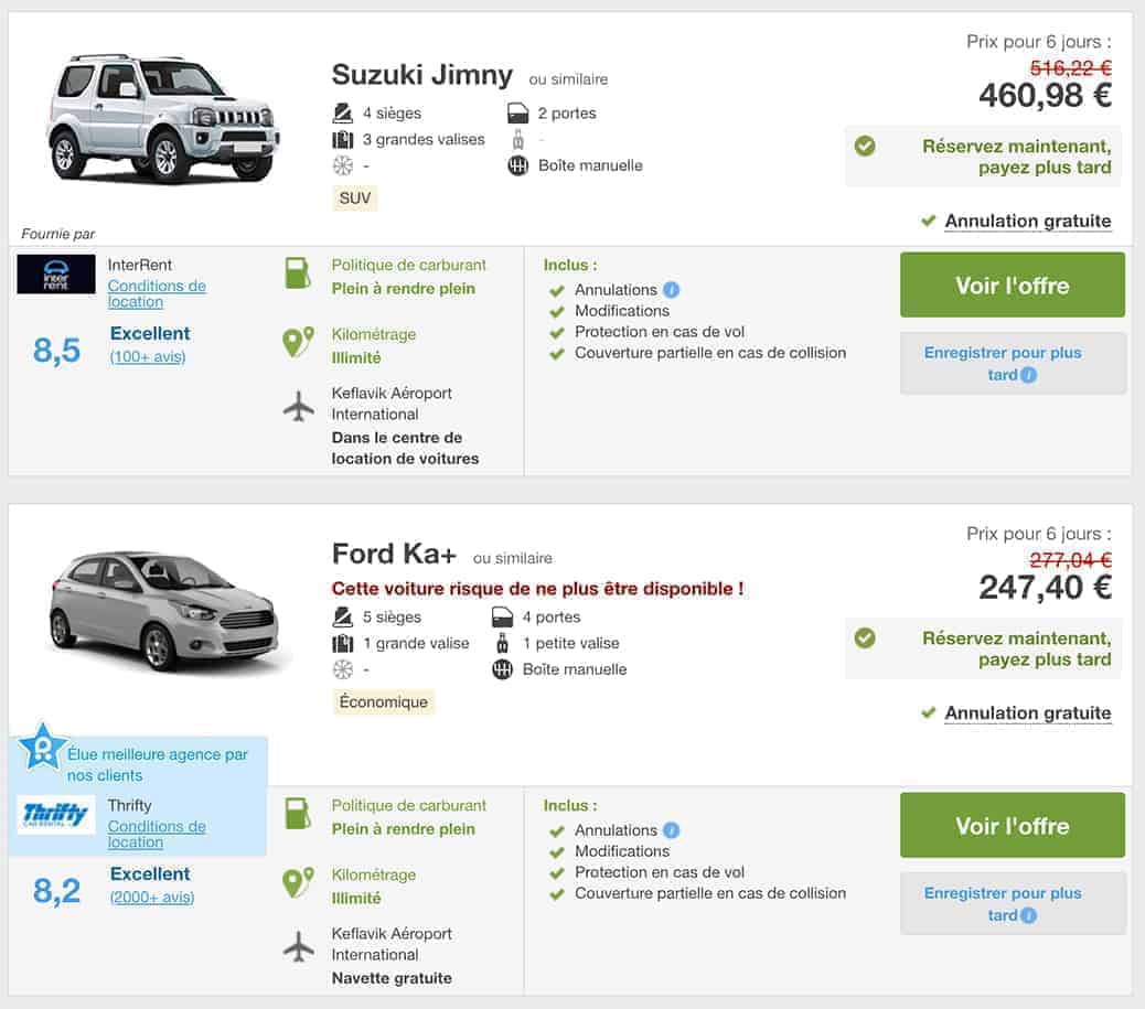 tarifs location voiture islande tarifs location voiture islande