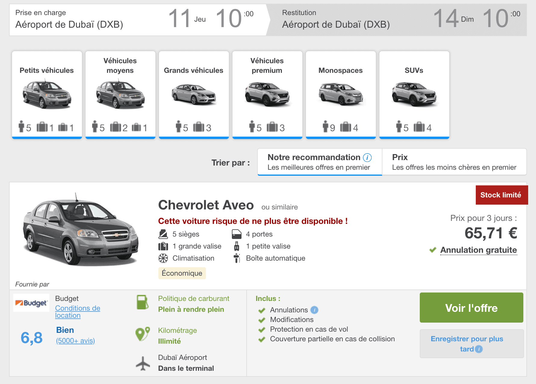 location voiture dubai
