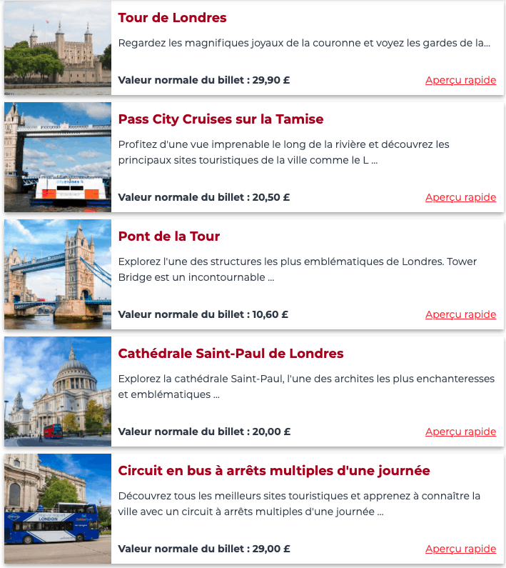 activites london explorer pass