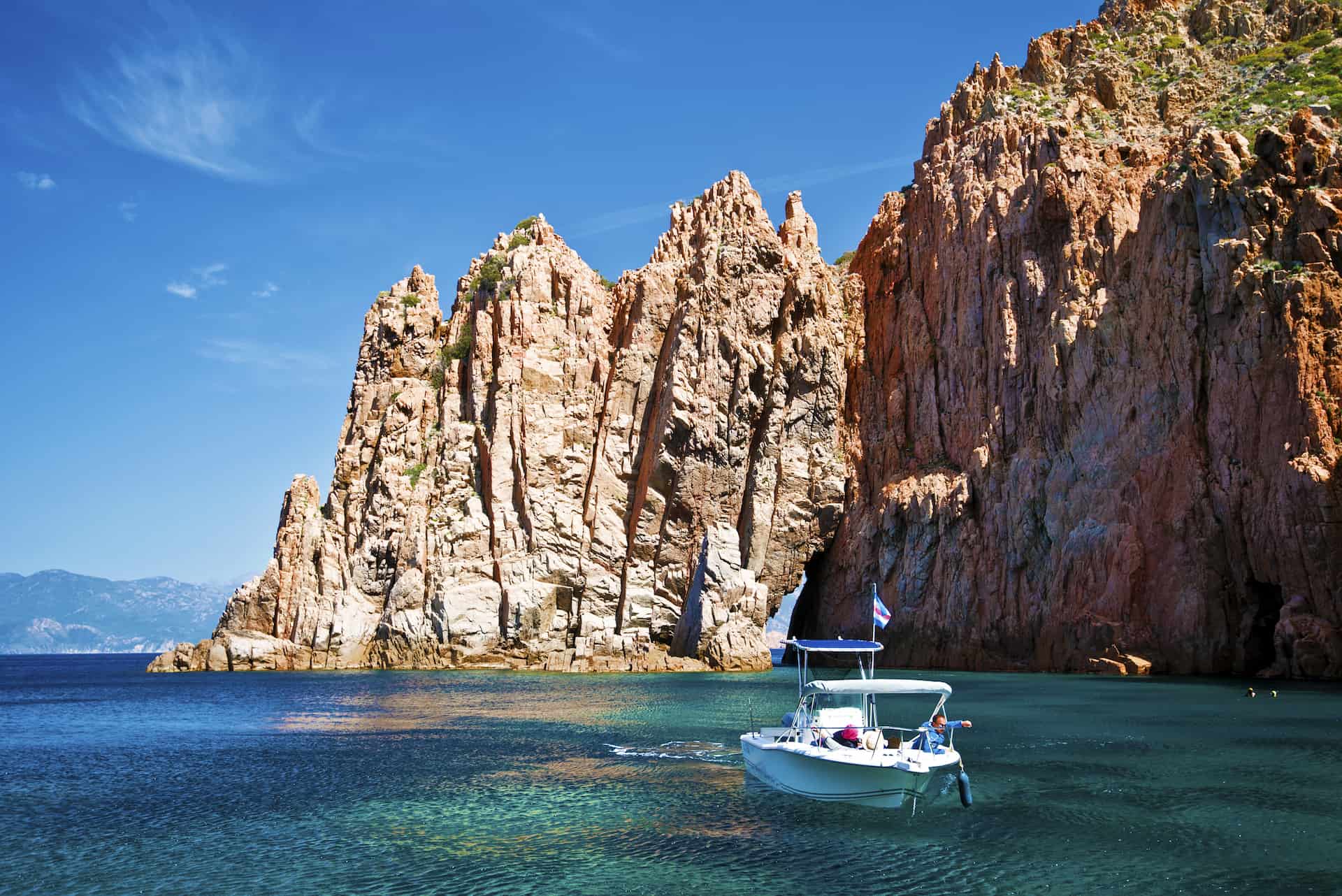 calanques piana en bateau