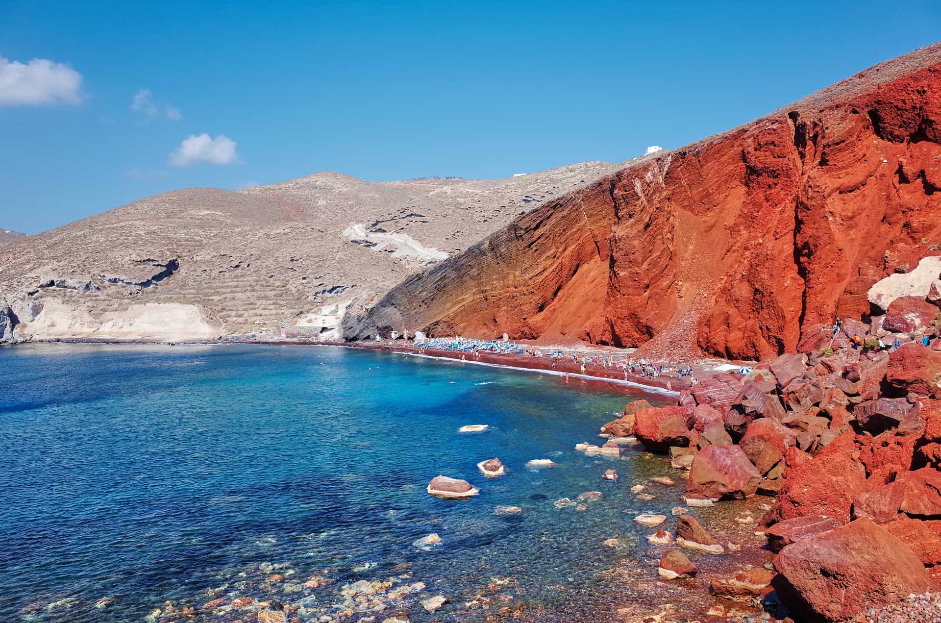 red beach santorin