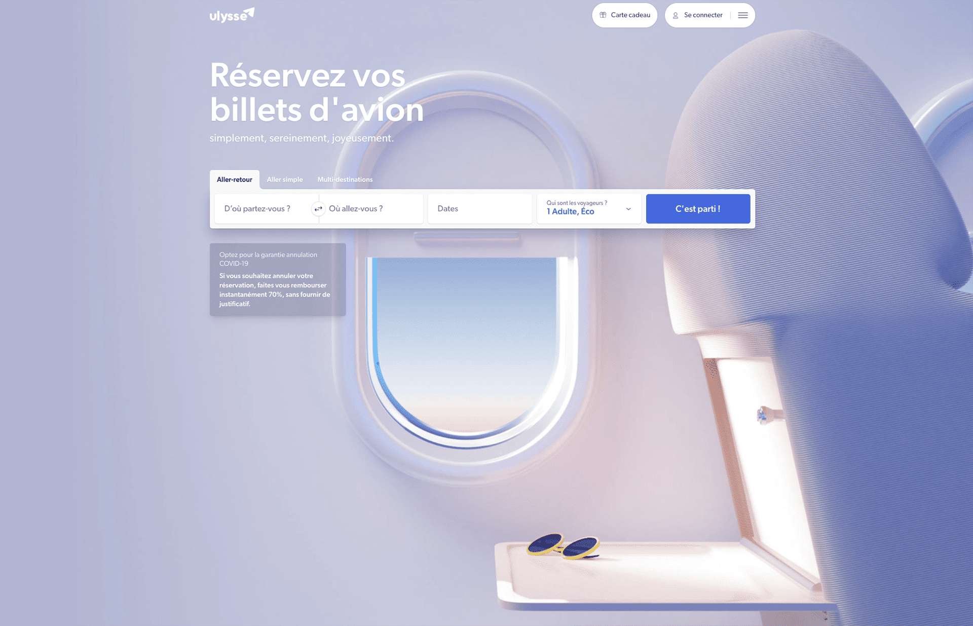 Offrir un billet d'avion sans date ni destination