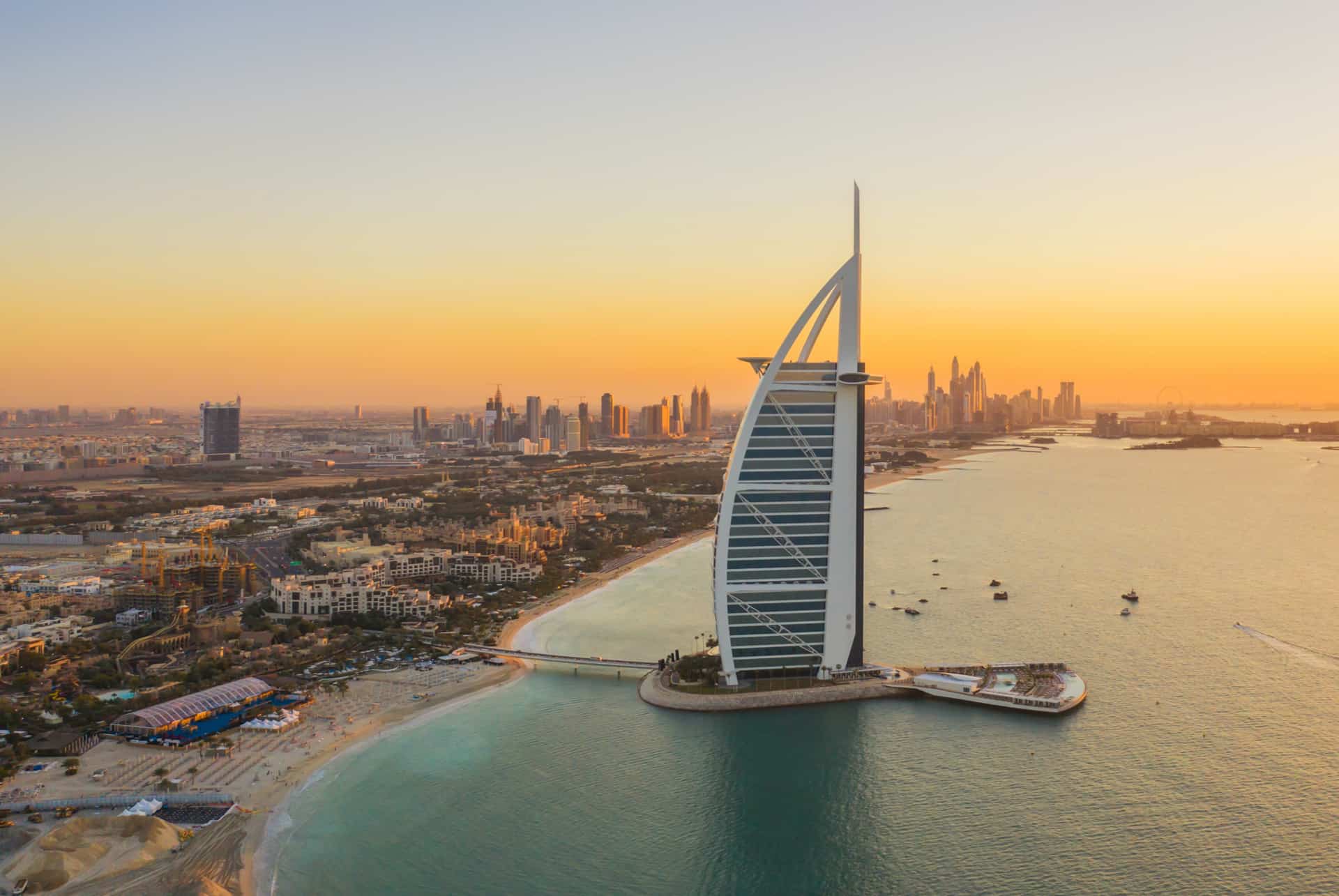 coucher de soleil burj al arab