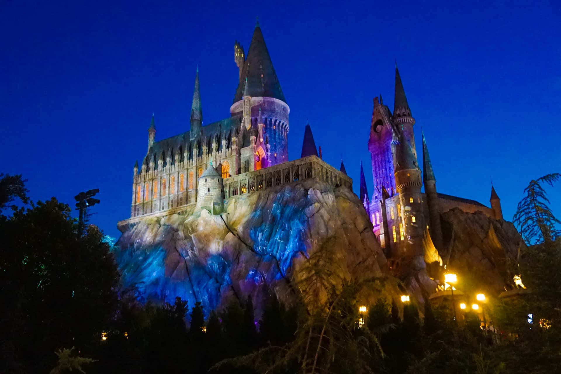 parc harry potter de nuit