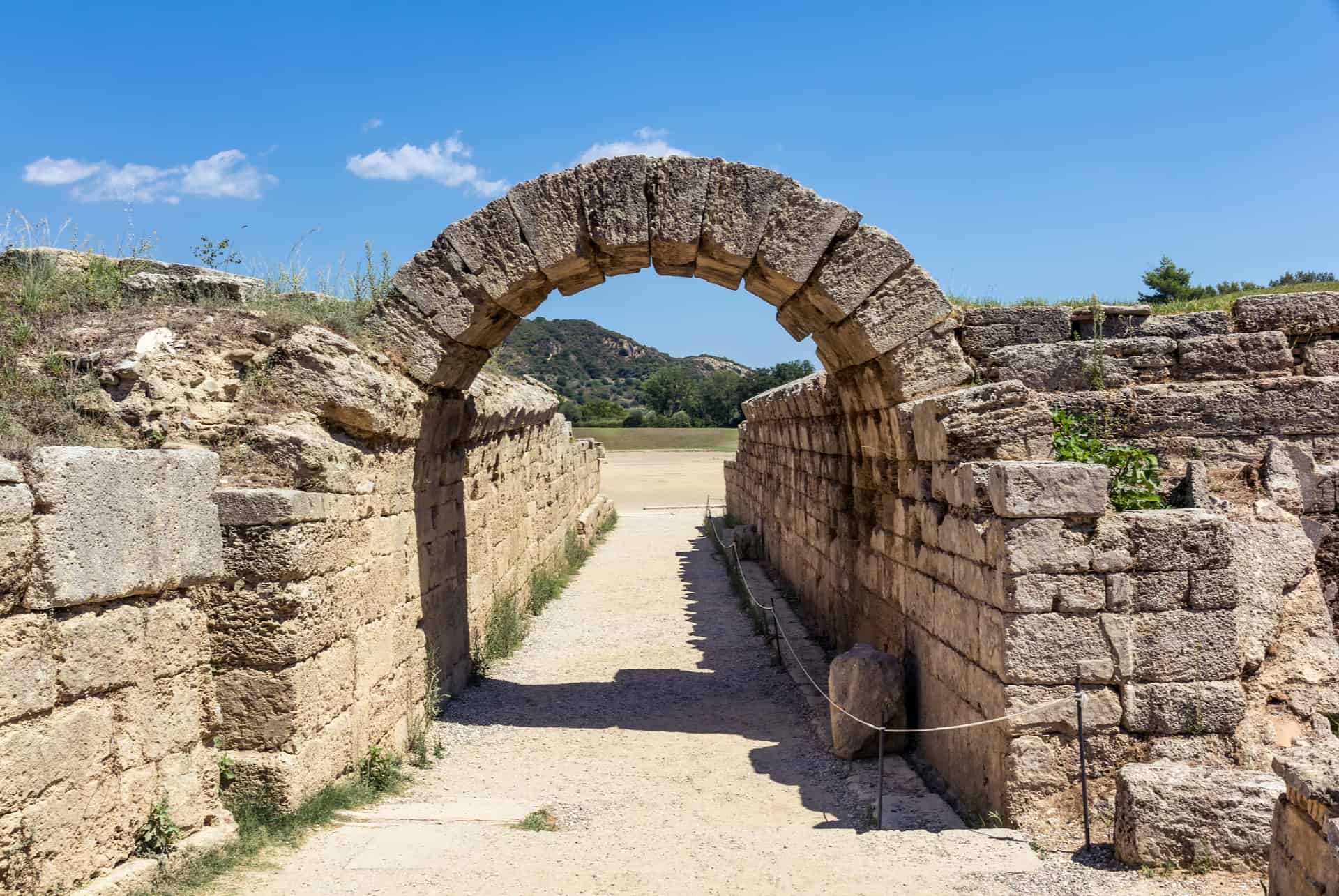 entree du stade antique olympie