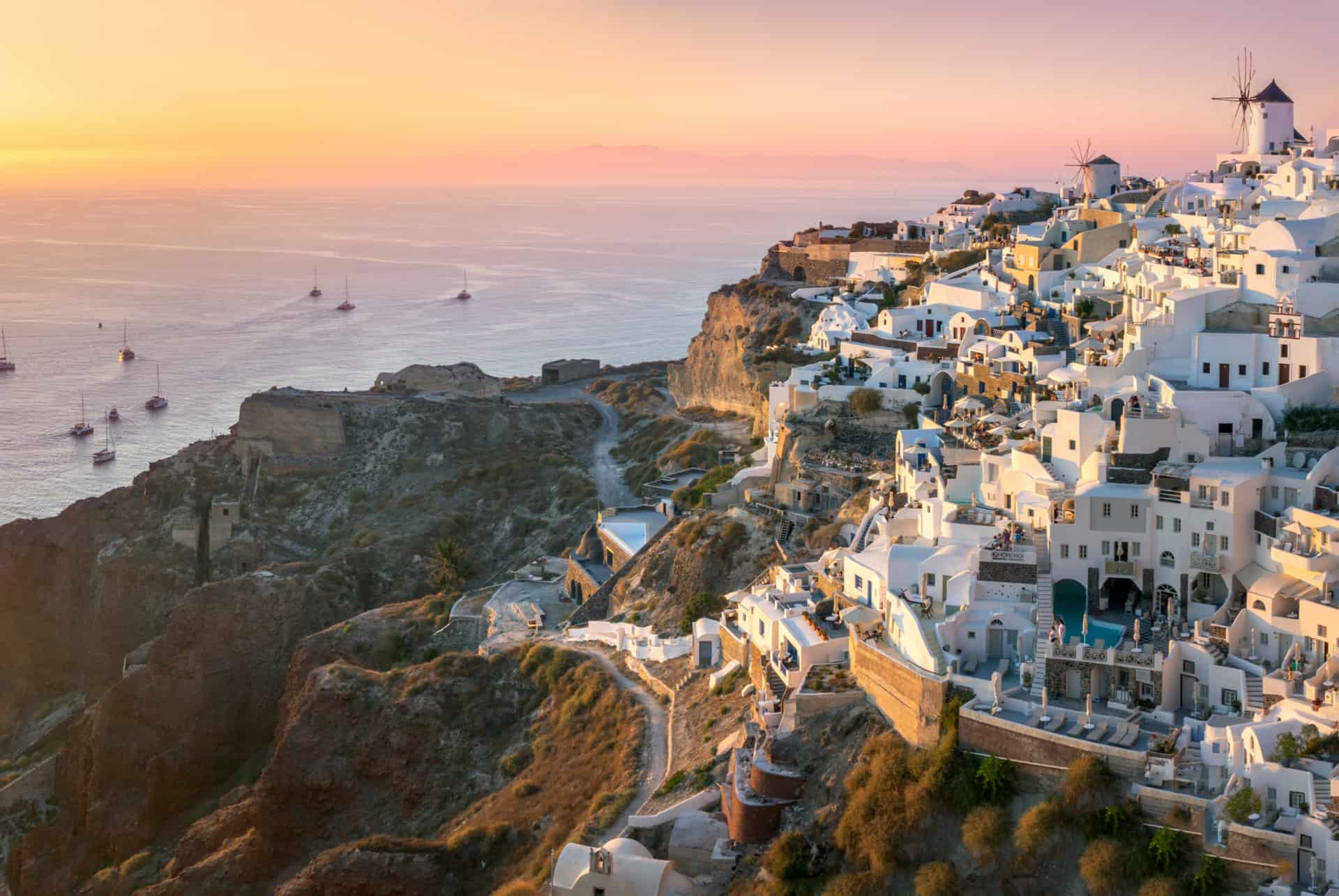coucher de soleil oia