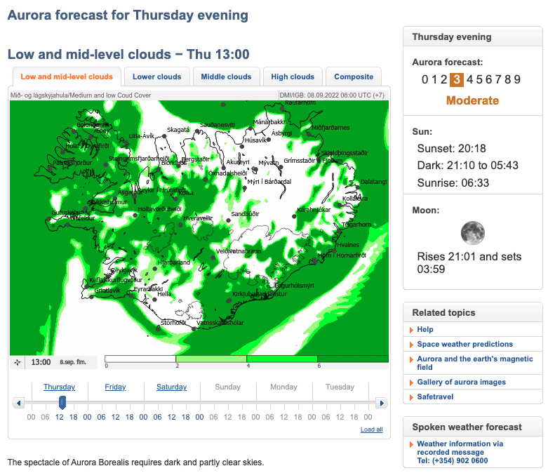 icelandic met office aurores boreales islande