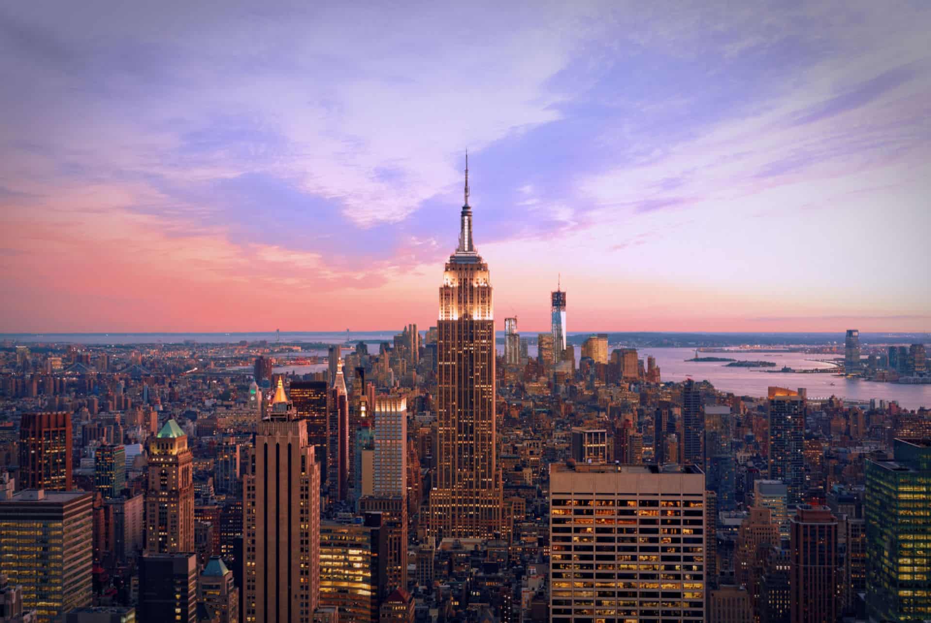 top of the rock coucher de soleil