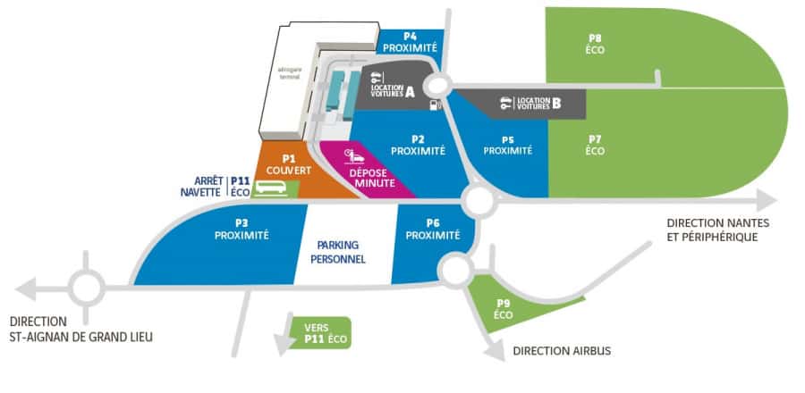 plan parking aeroport nantes