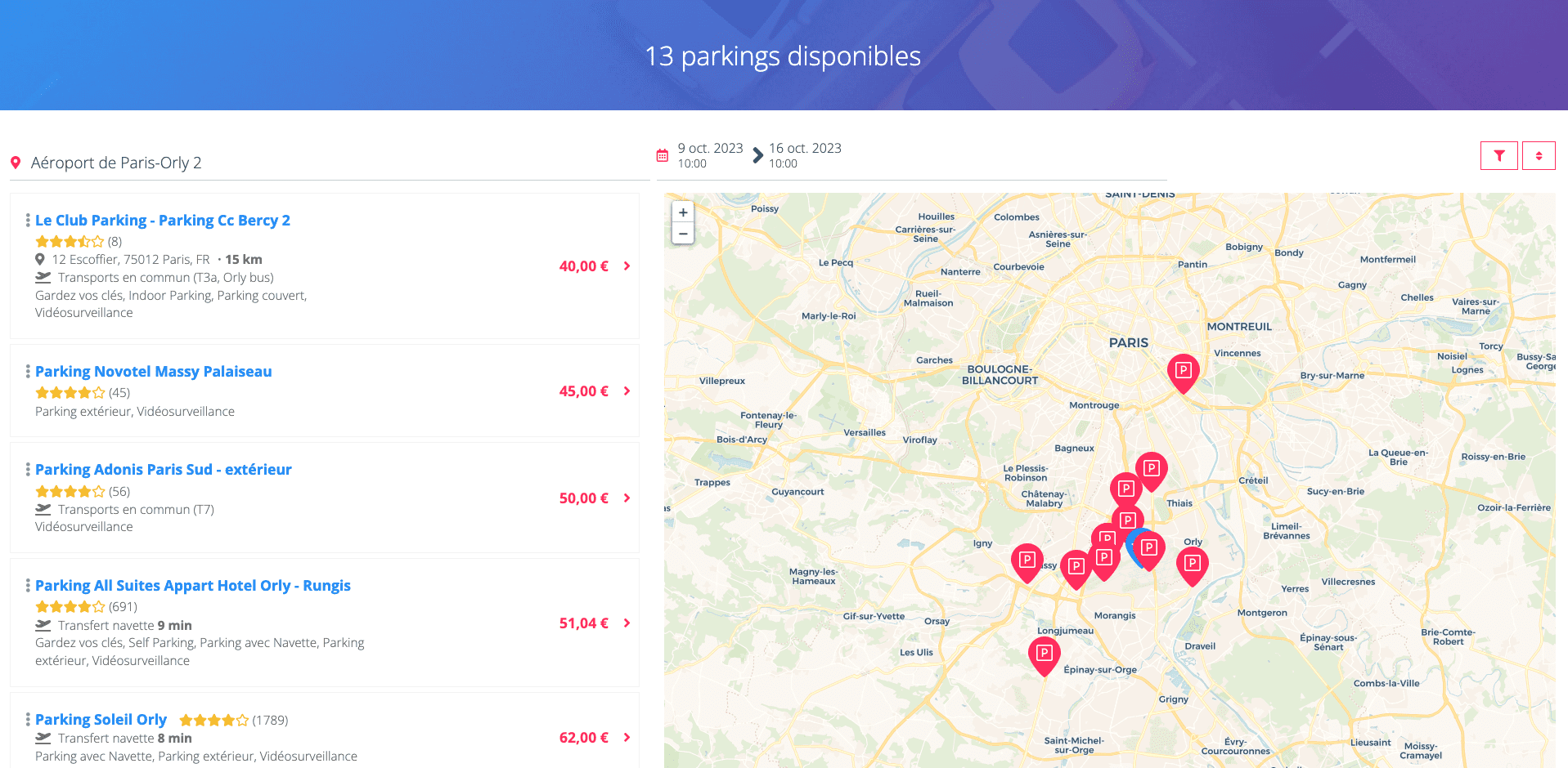 tous parking orly