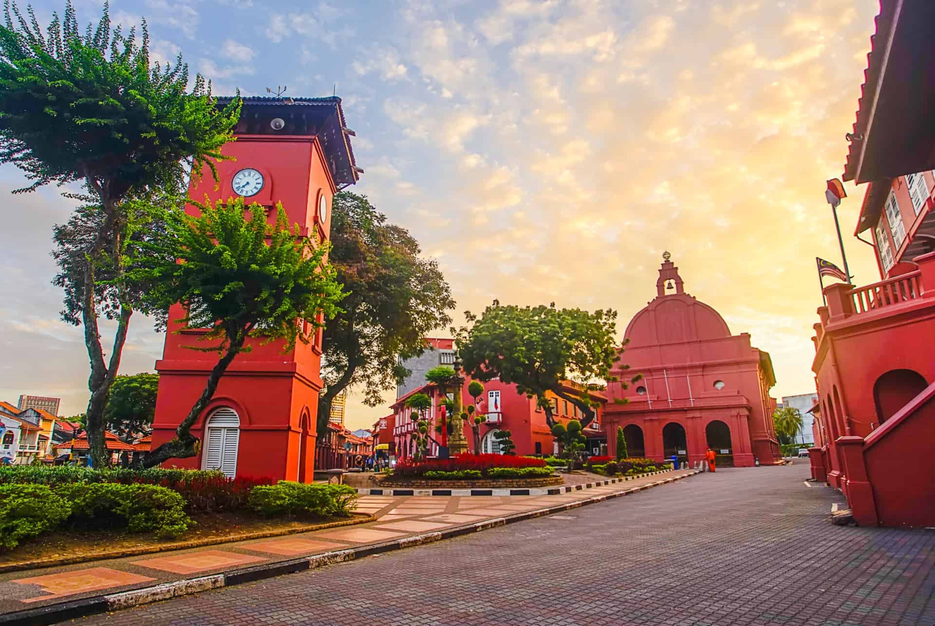 batiments rouges malacca