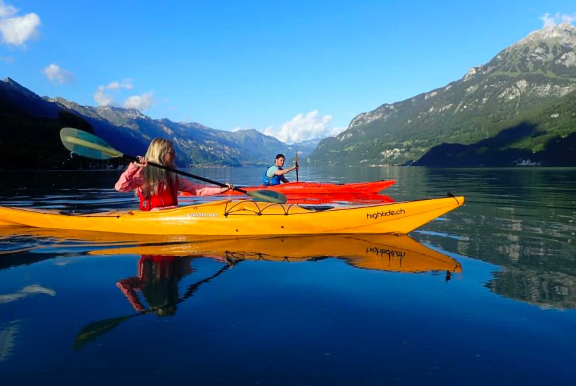 sortie kayak lac de brienz