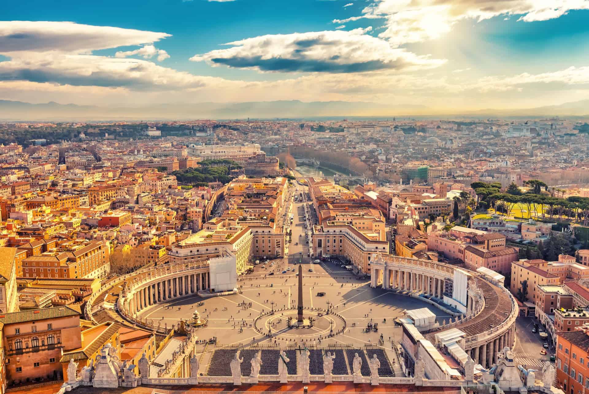 vue aerienne de rome