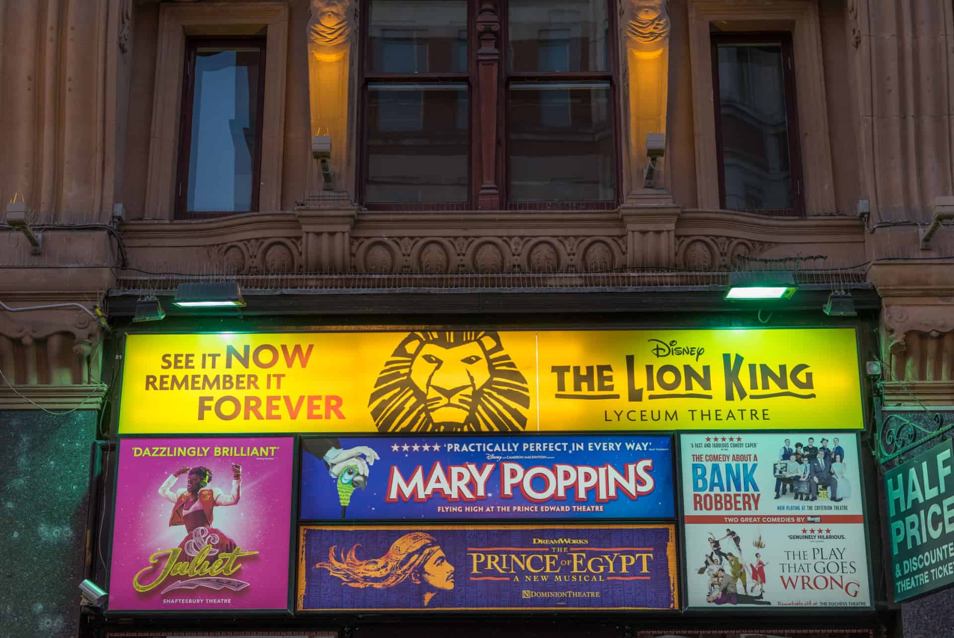 billets pour comedies musicales du west end