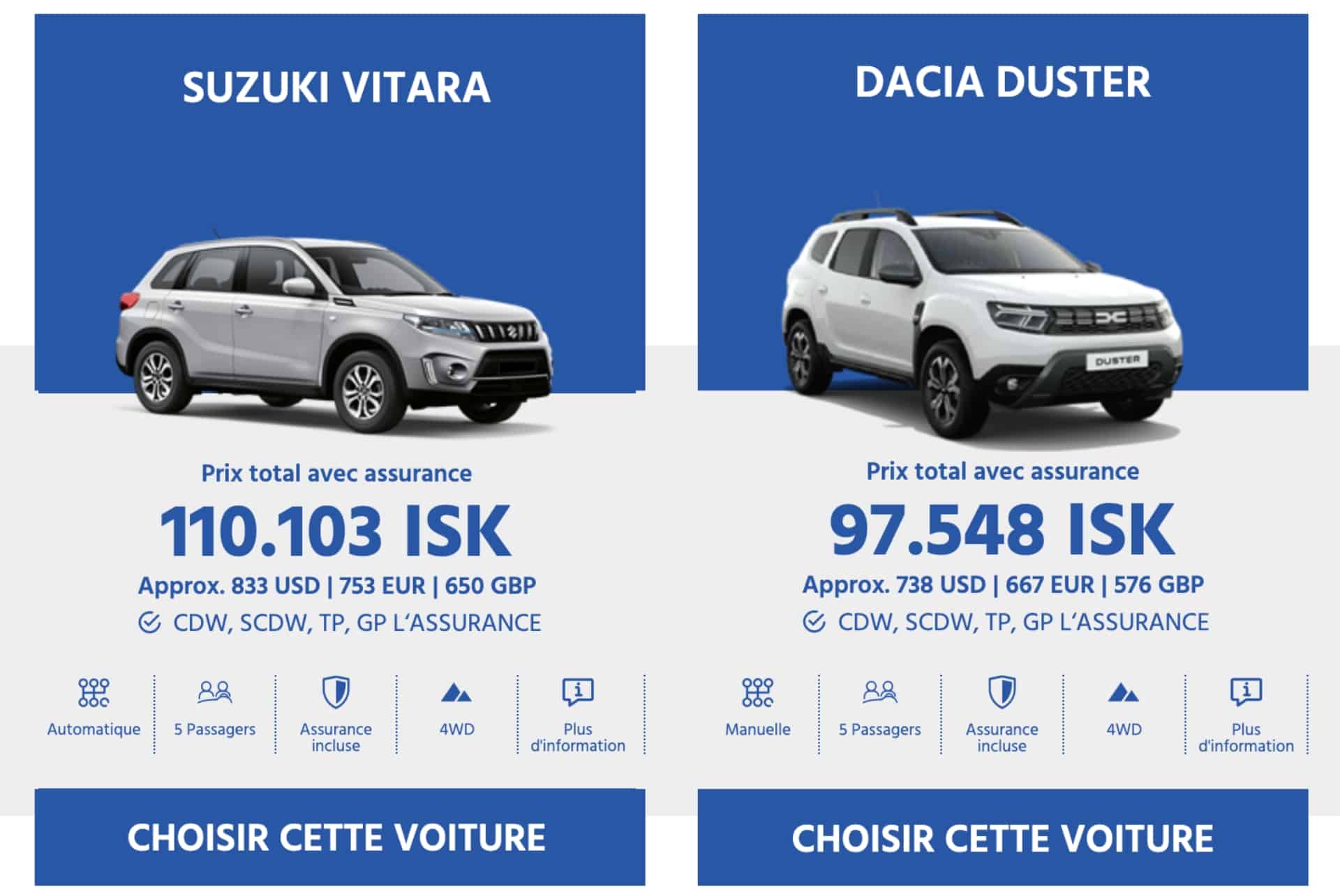 blue car rental