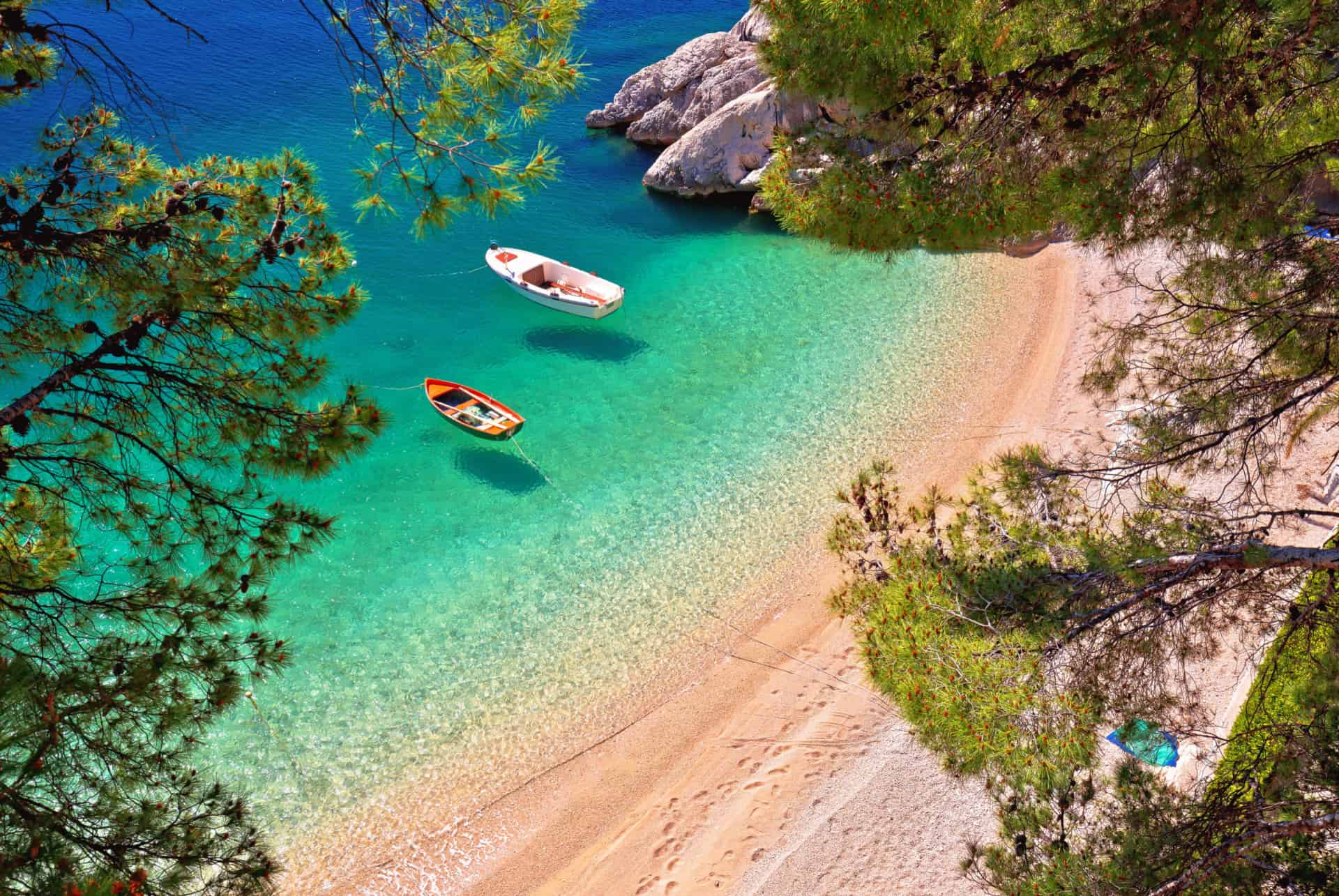 plage de hiden brela croatie