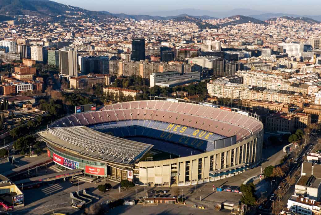 vue aerienne camp nou