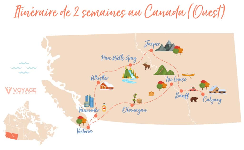 itineraire ouest du canada