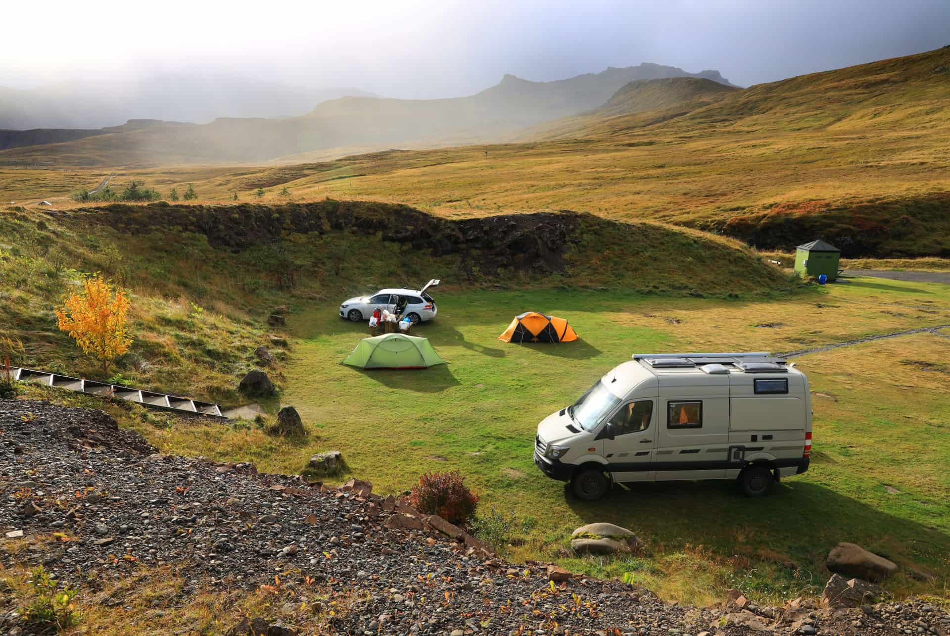 camping van islande