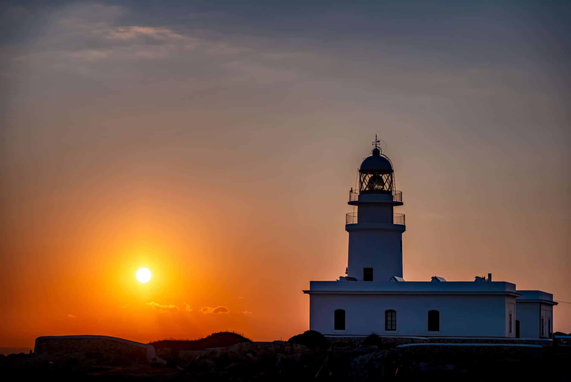 coucher soleil phare minorque