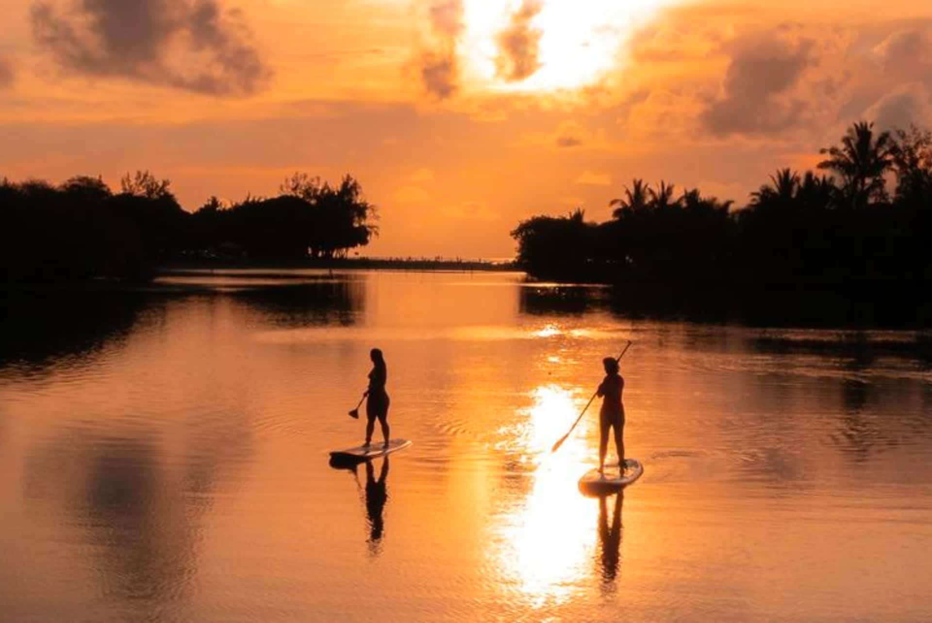 stand up paddle golden hour