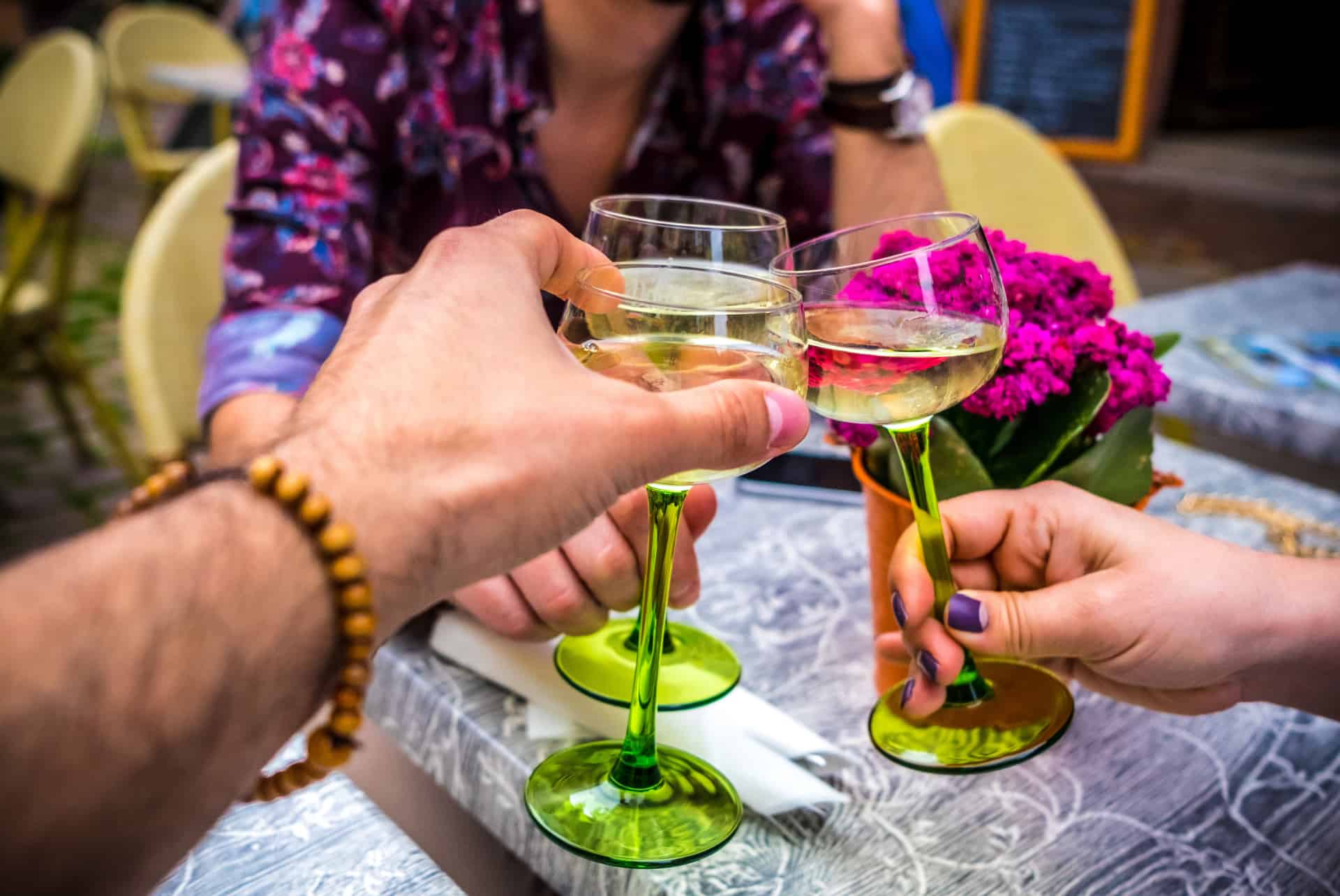 verres de vin alsace