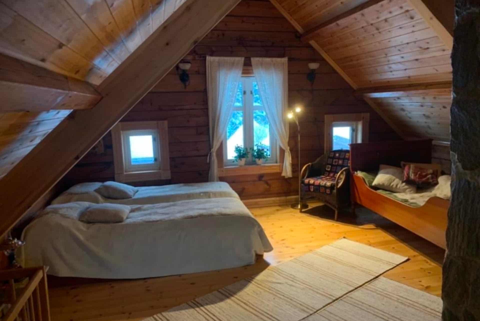 old norwegian log house