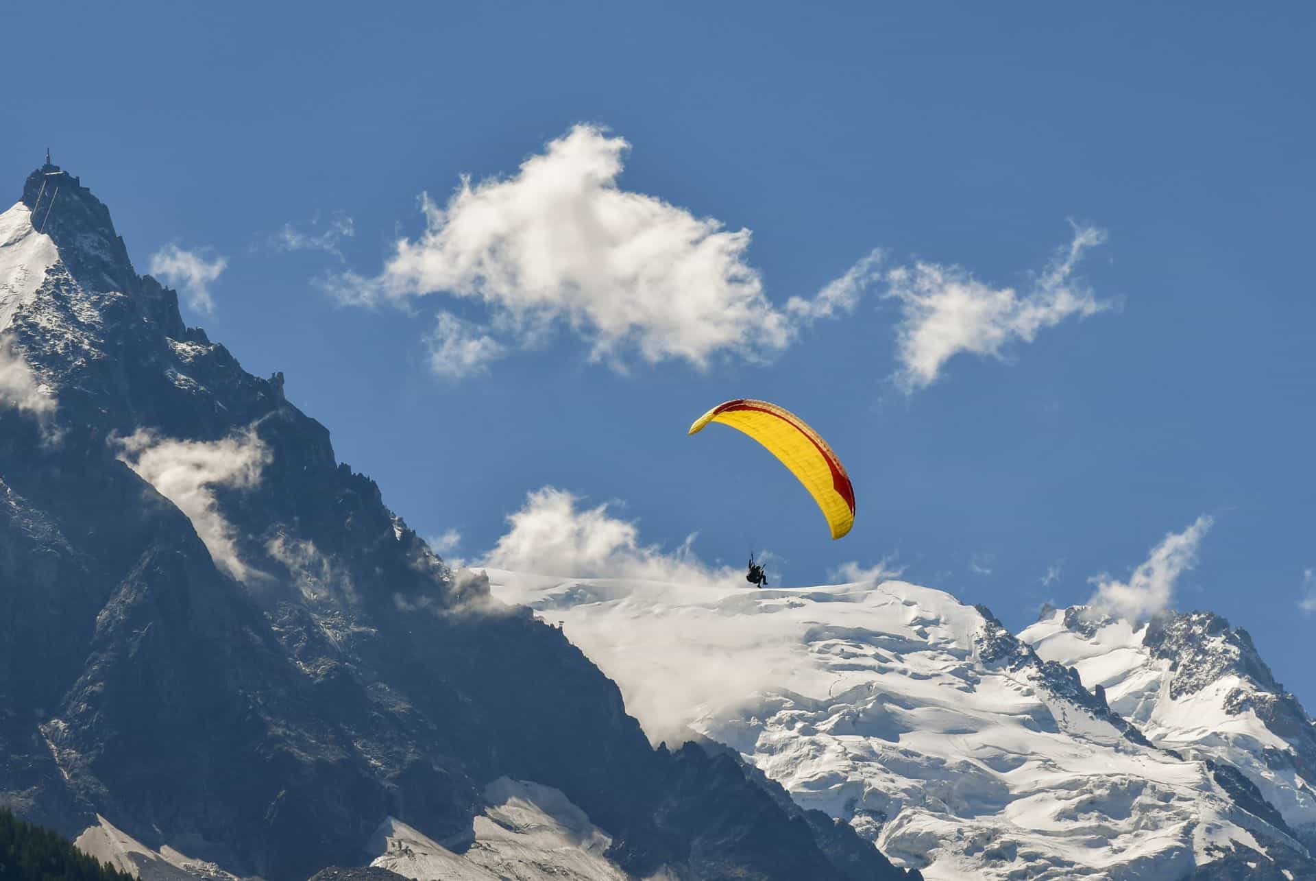 parapente chamonix ou partir fevrier france