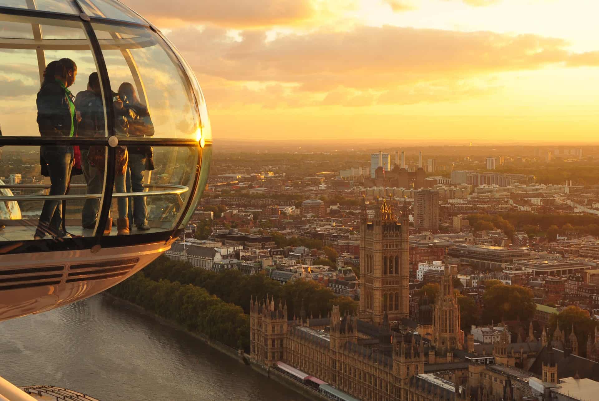 london eye coucher de soleil