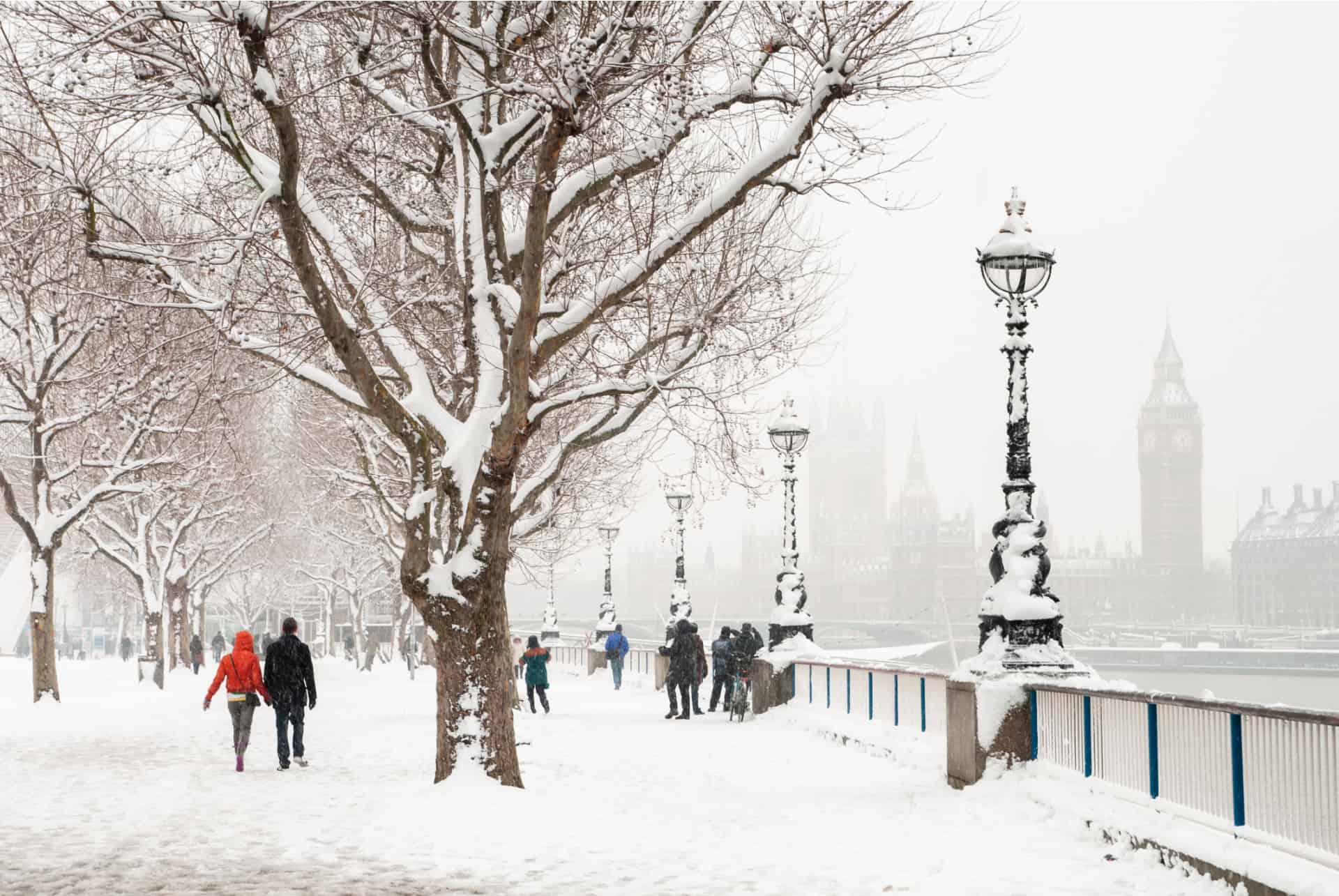 londres janvier neige