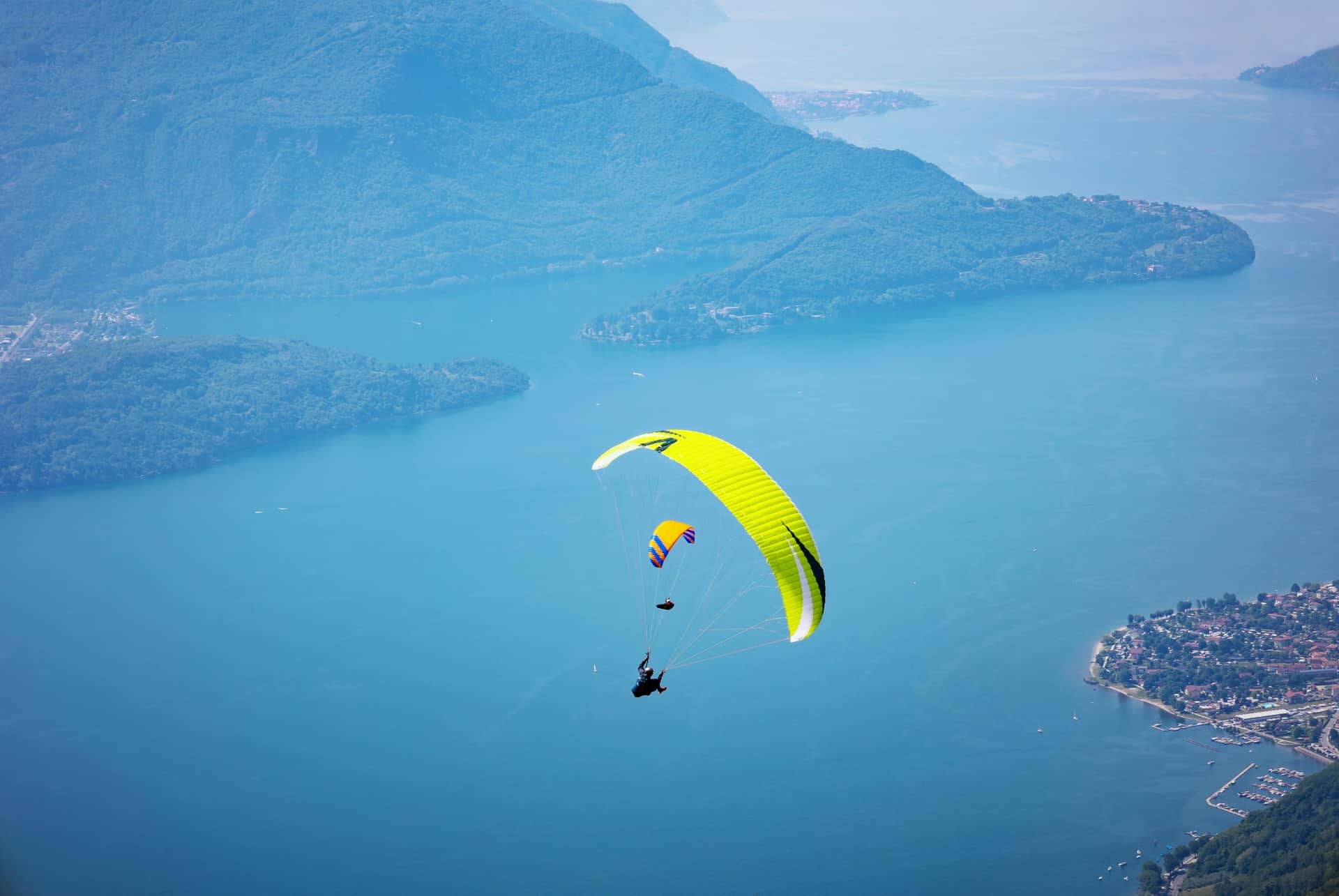 parapente lac de come italie