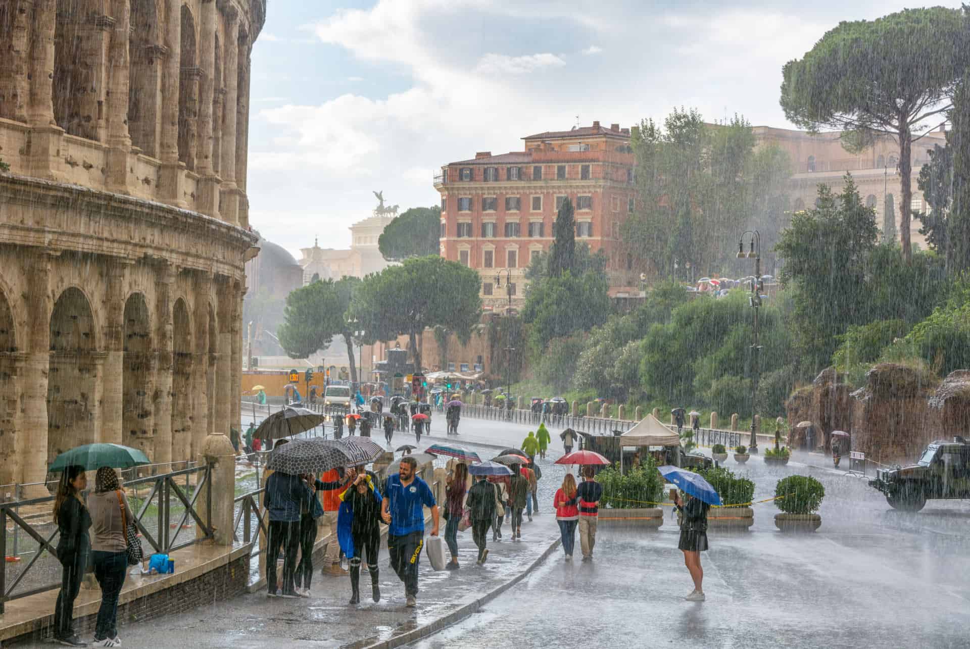 rome en novembre pluie