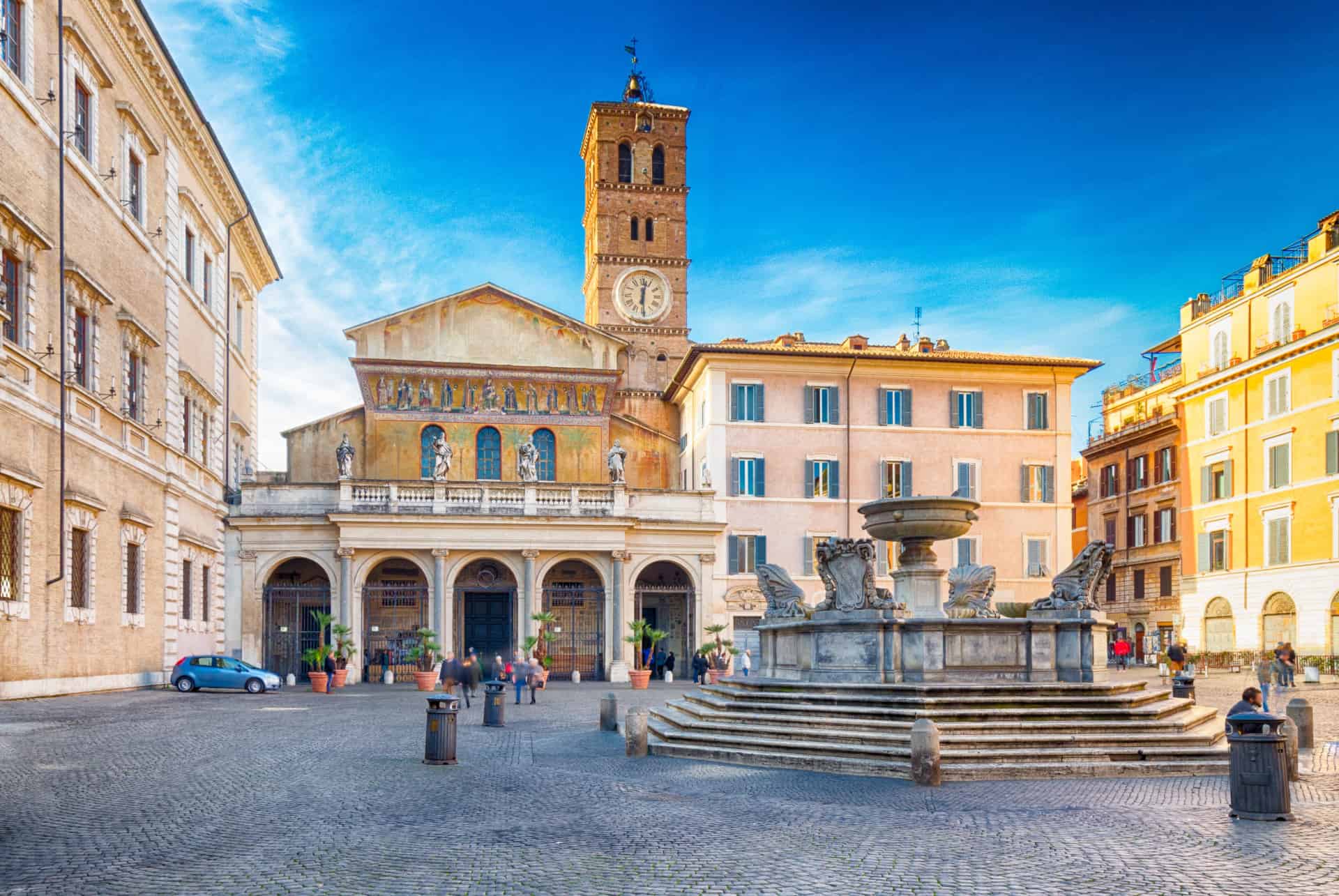 basilique sainte marie quartier trastevere rome