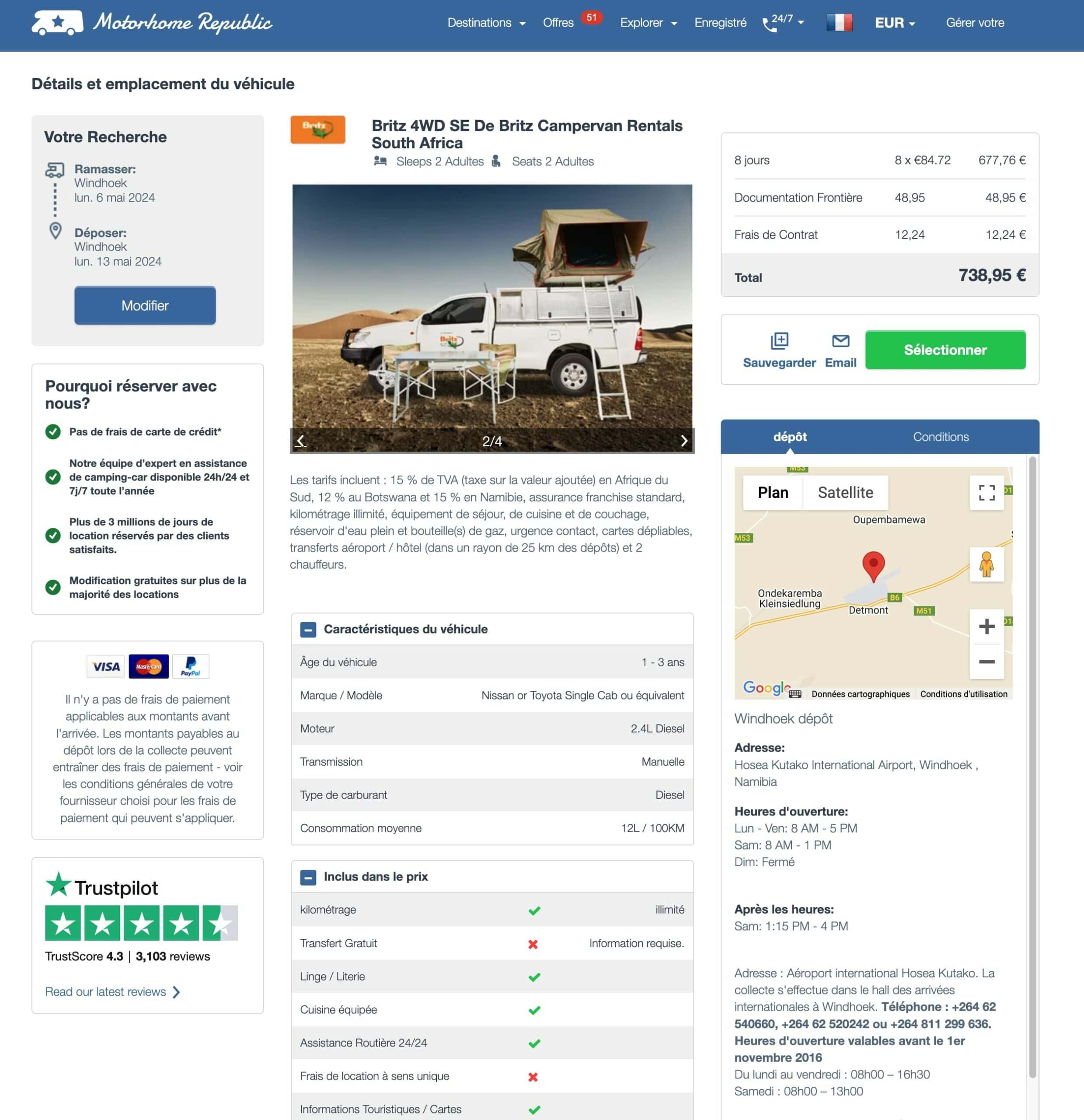 Location 4x4 en Namibie infos, tarifs et mes
