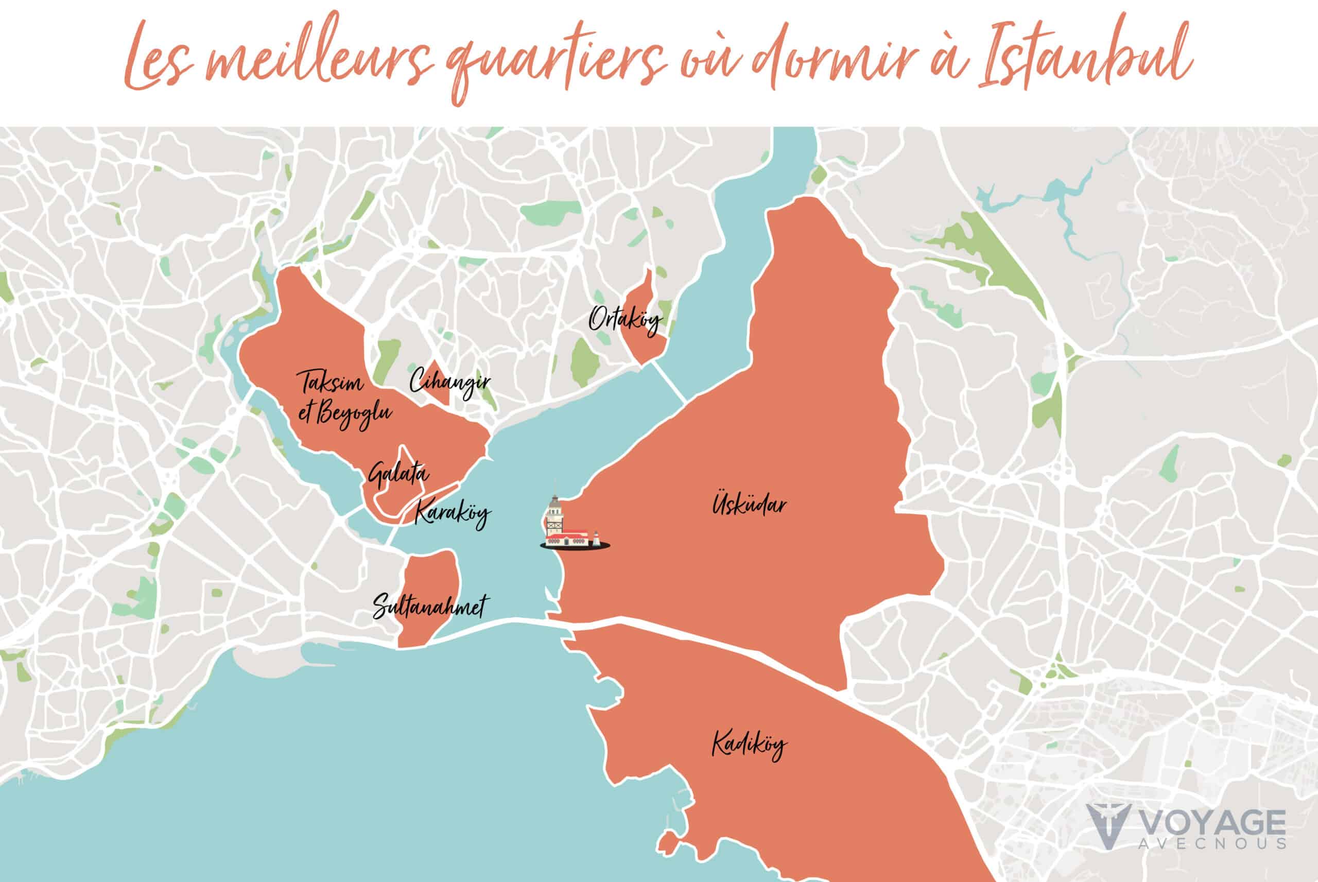 carte quartiers istanbul